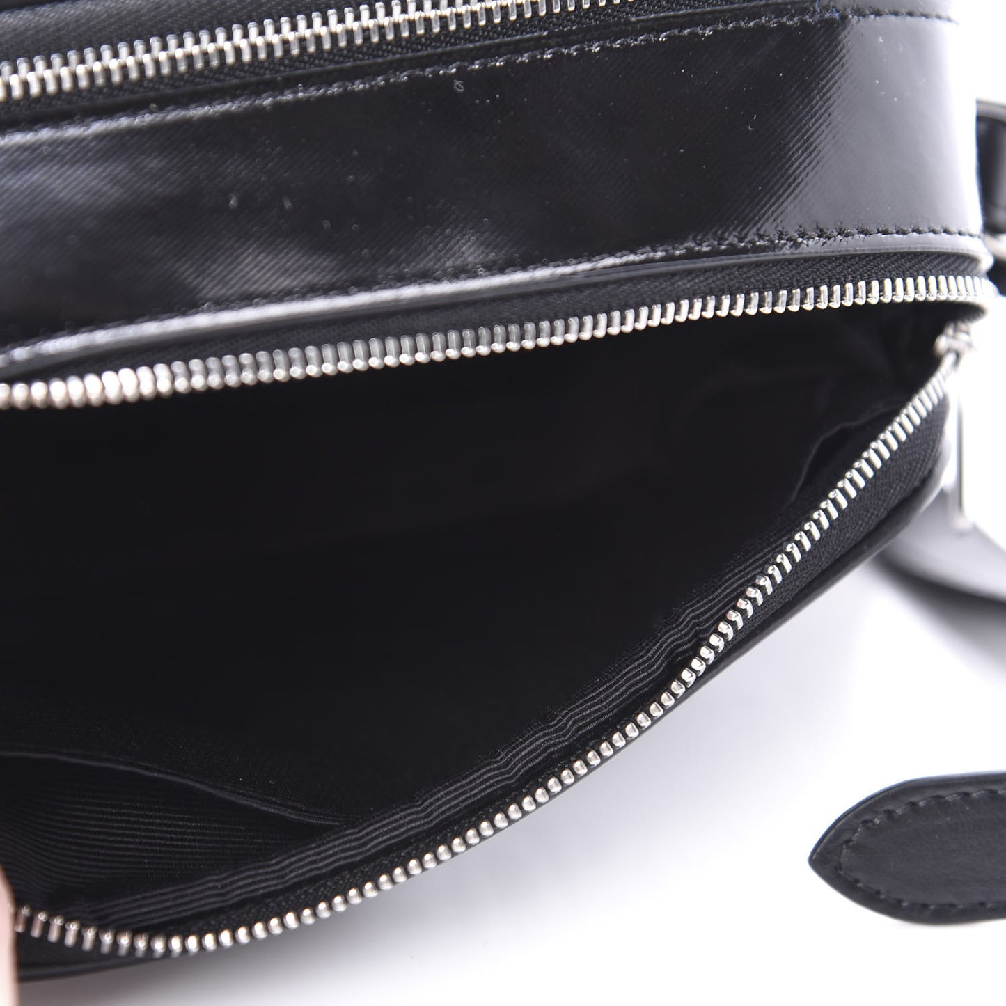 Coated Canvas Horseferry Print Micro Camera Bag Black