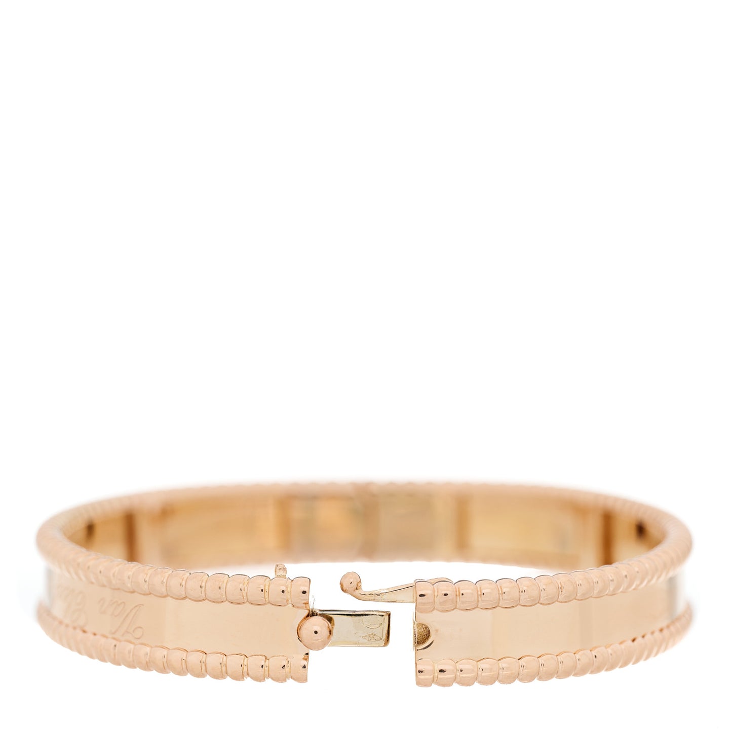 18K Rose Gold Perlee Signature Bangle Bracelet S
