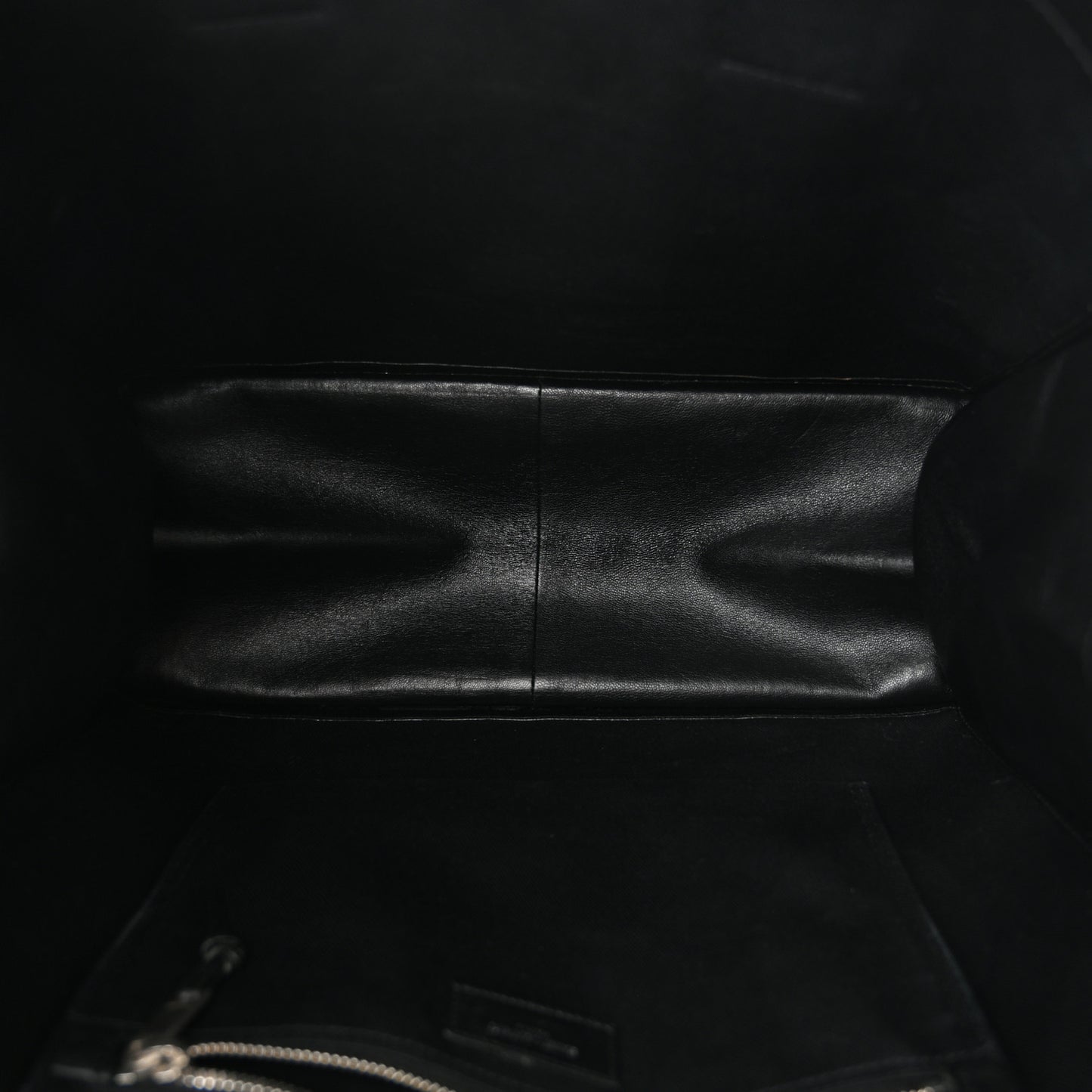 Smooth Calfskin Rive Gauche Small Tote Black
