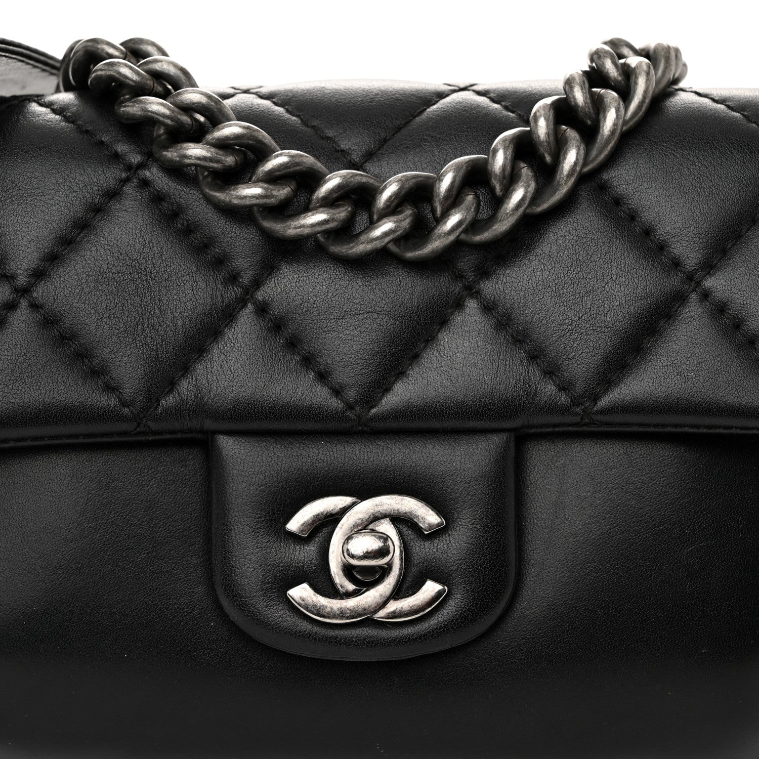 Chanel Calfskin Quilted Small Rock My Shoulder Flap Black 8 of 10