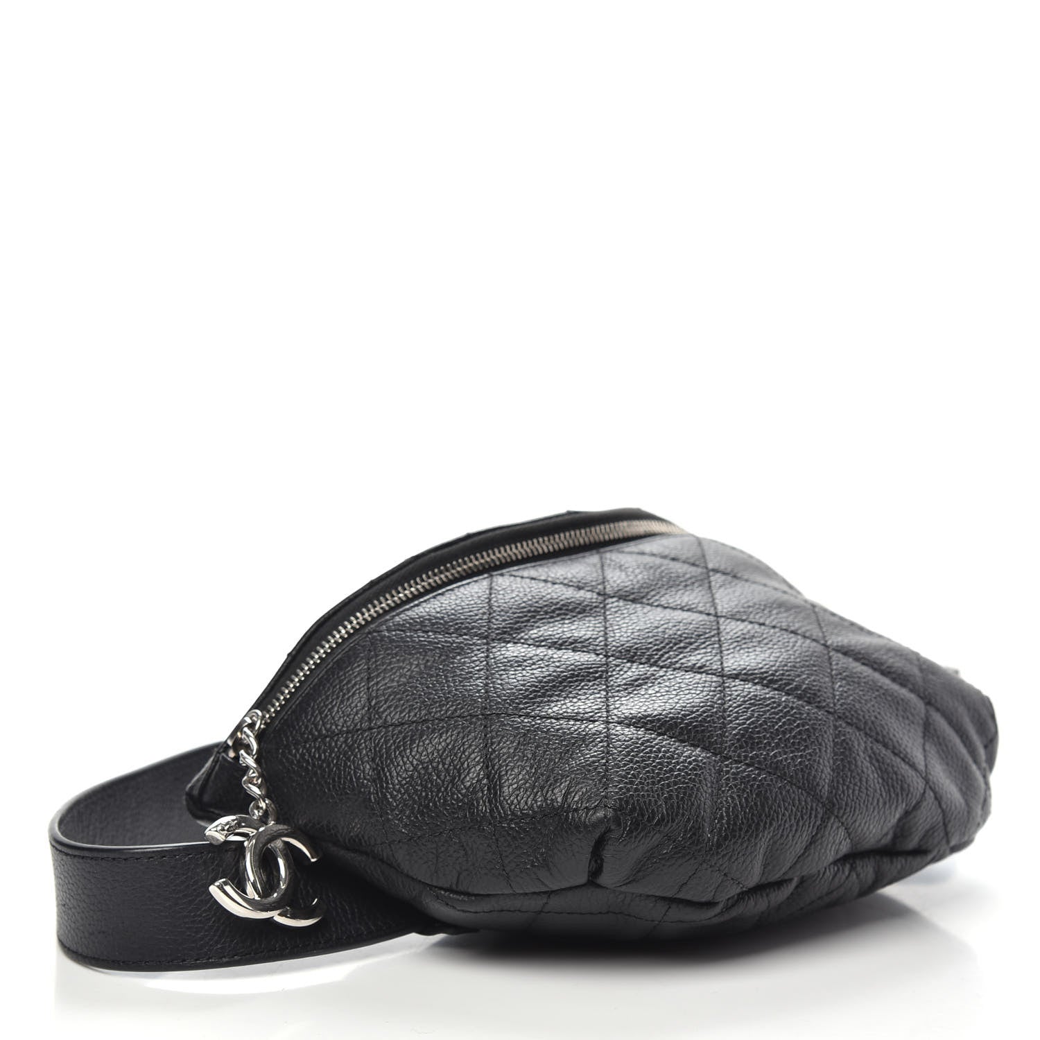 Chanel Grained Calfskin Quilted Waist Belt Bag Black 4 of 10