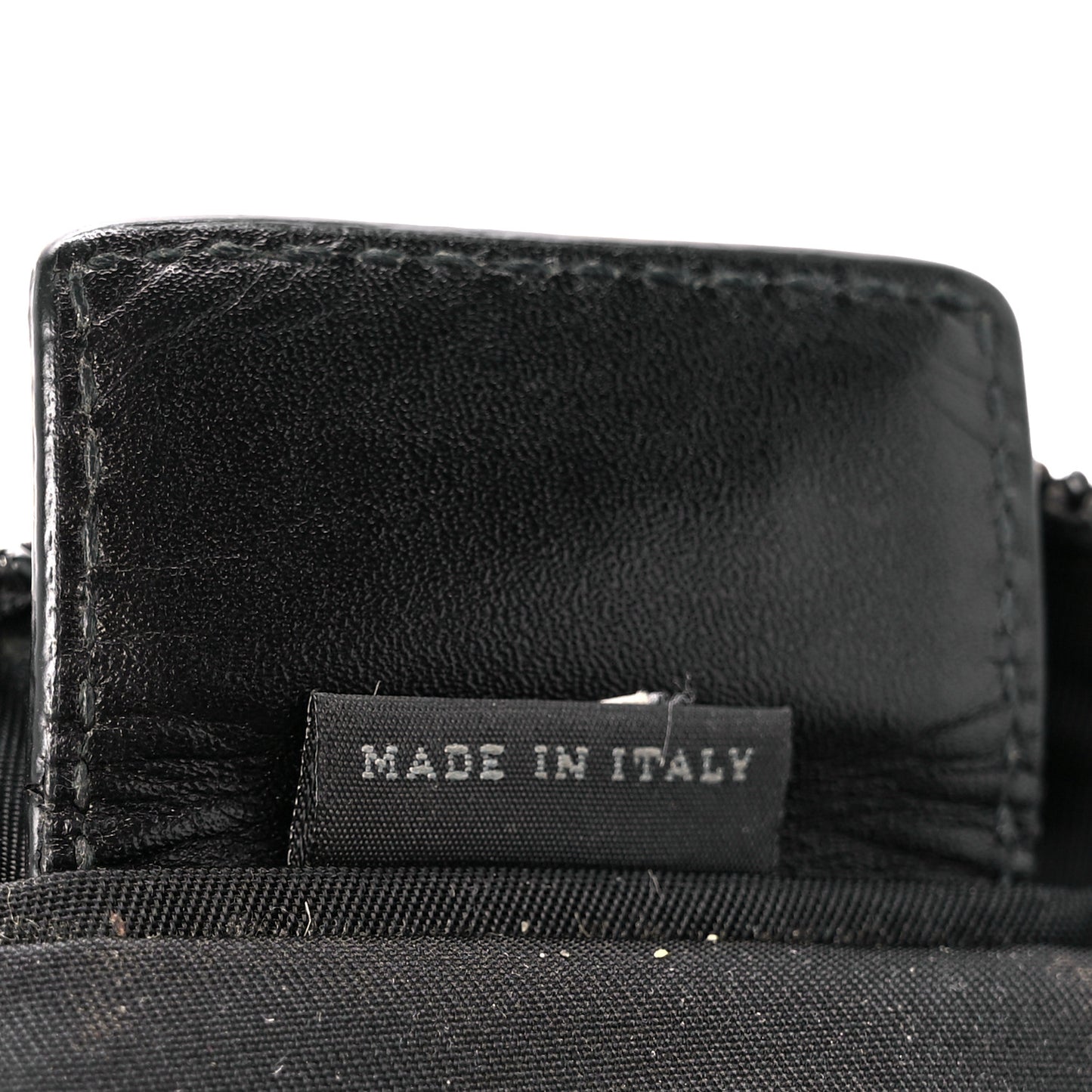 Nylon Saffiano Flat Messenger Bag Black