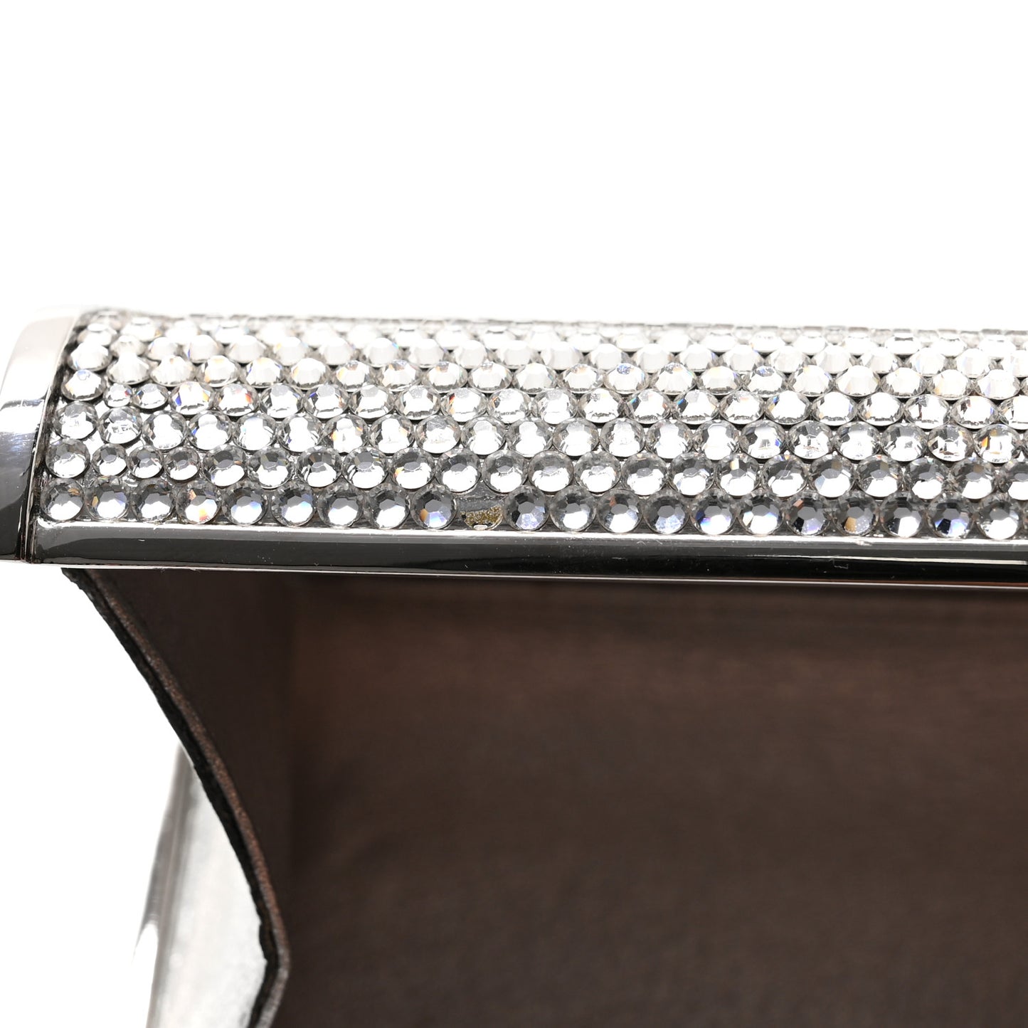 Swarovski Crystal Minaudiere Clutch Silver