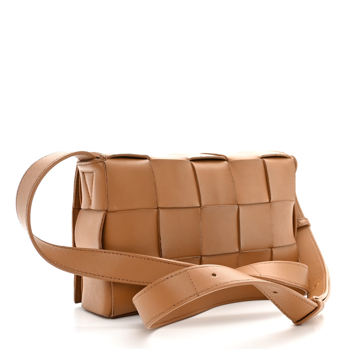 Nappa Maxi Intreccio Cassette Bag Almond