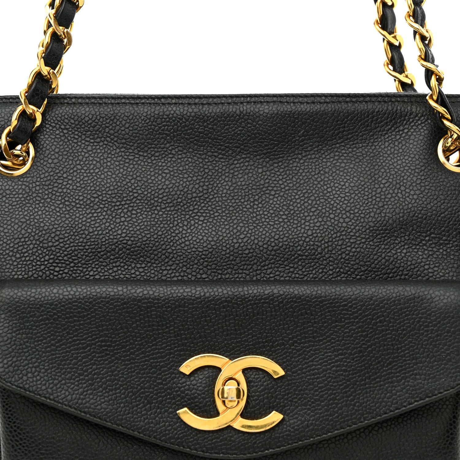 Chanel Caviar CC Shopper Tote Black 9 of 14