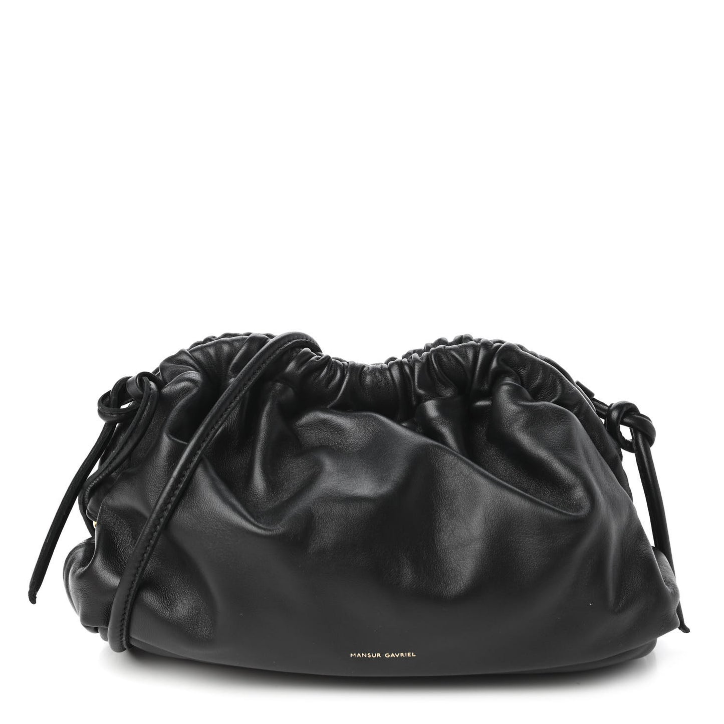 Lambskin Mini Cloud Clutch Black Flamma