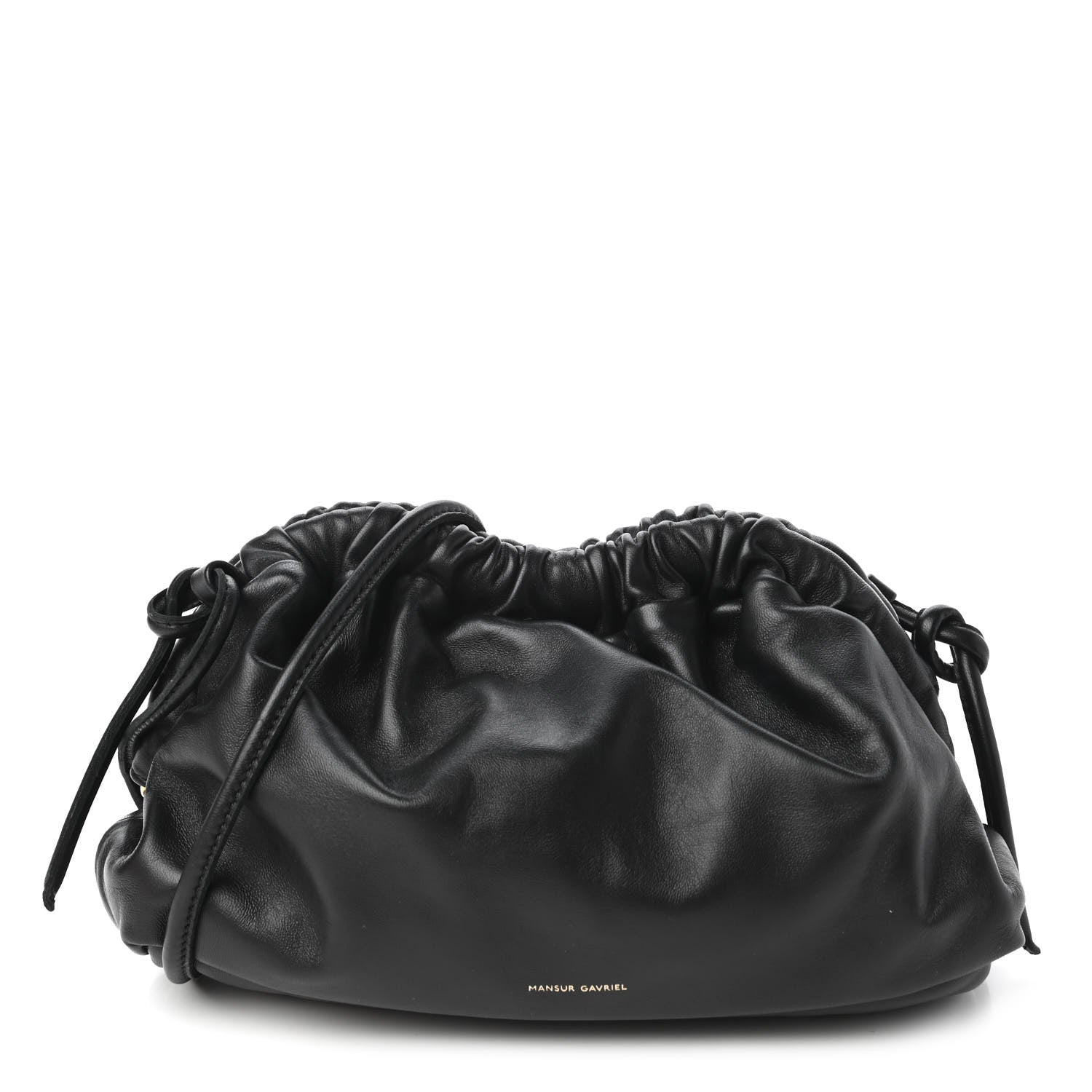 Mansur Gavriel Lambskin Mini Cloud Clutch Black Flamma 1 of 9