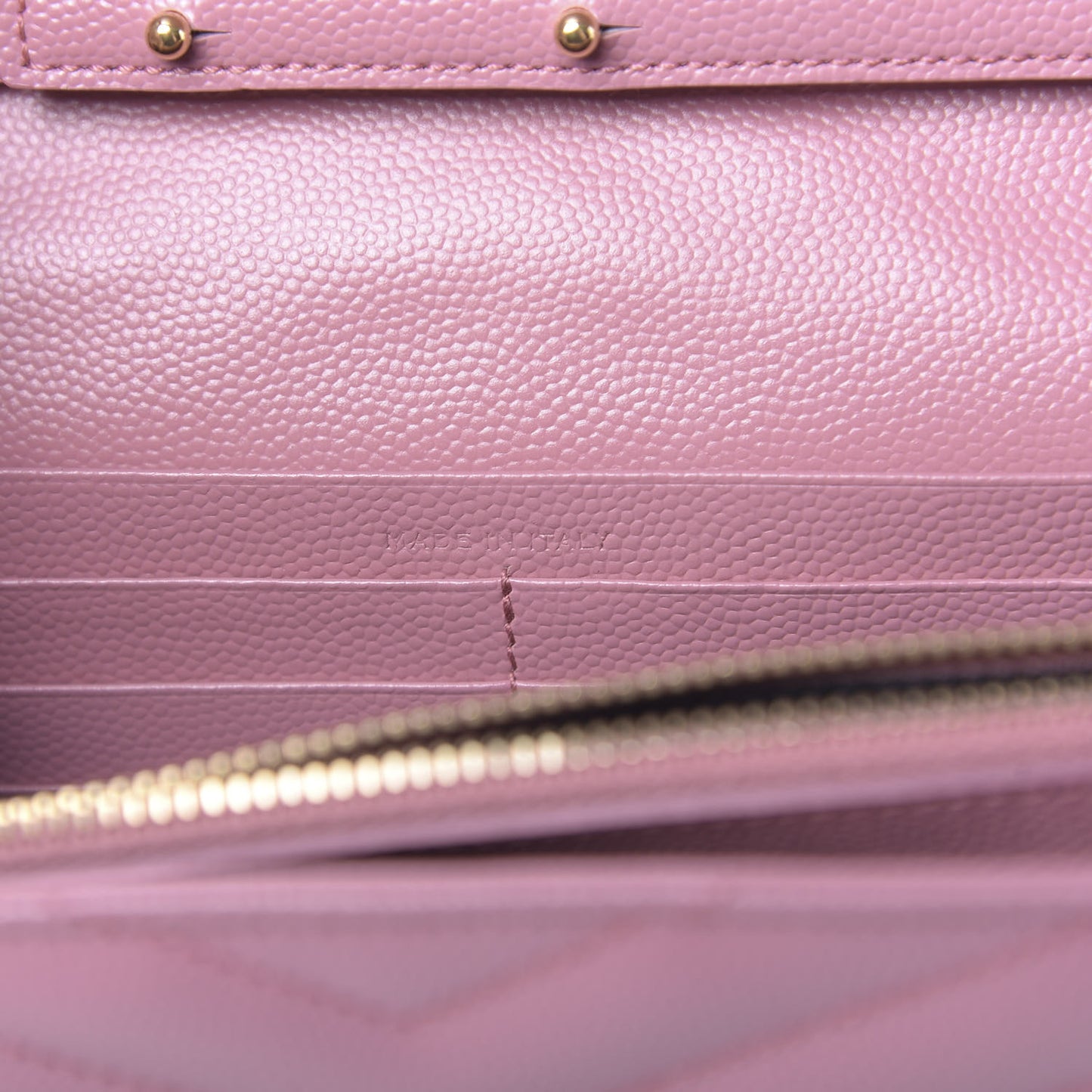 Grain De Poudre Matelasse Chevron Monogram Chain Wallet Tender Pink