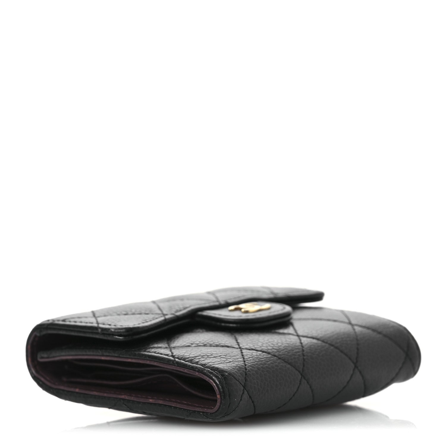 Chanel Caviar Quilted Compact Flap Wallet Black 4 of 13