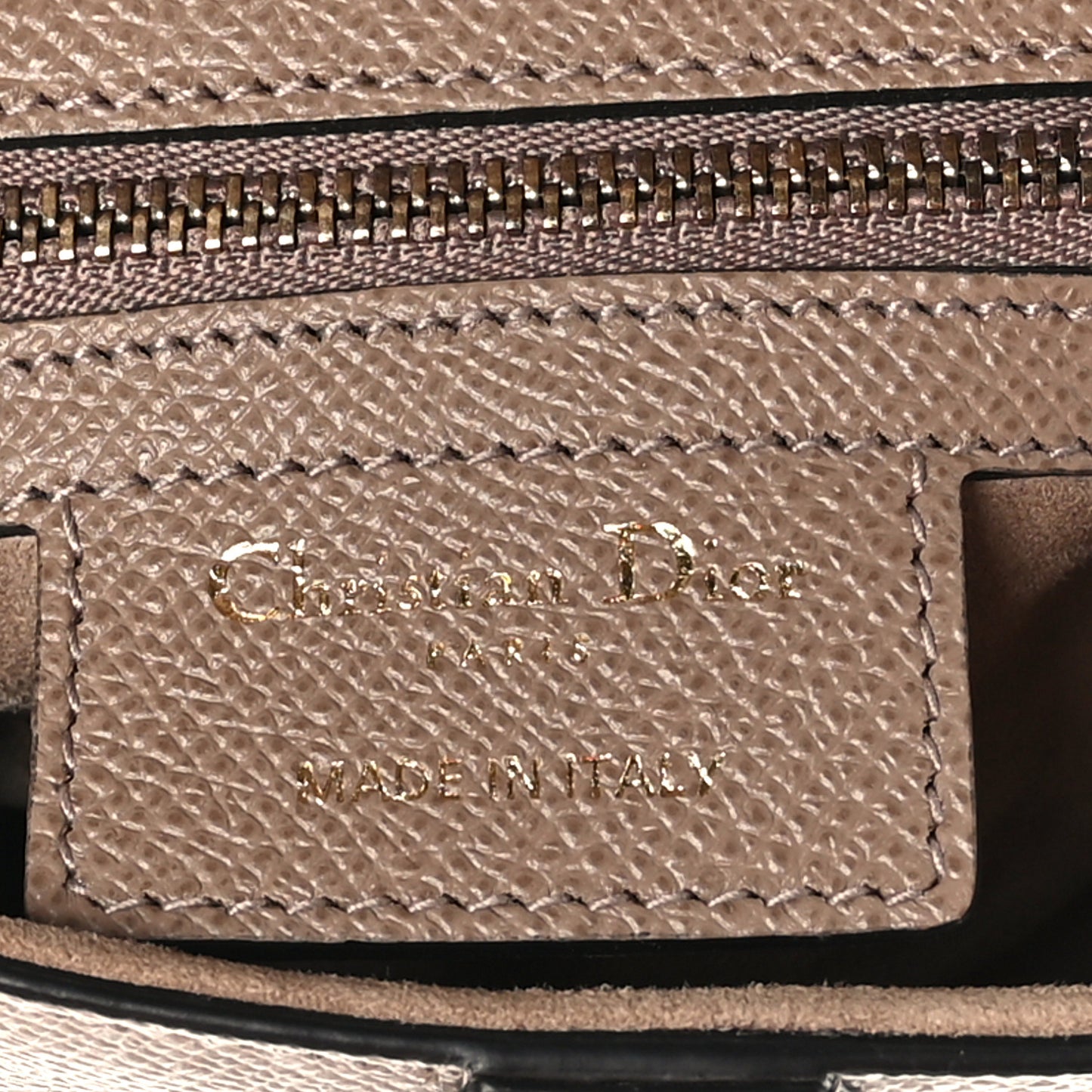 Grained Calfskin Saddle Bag Warm Taupe