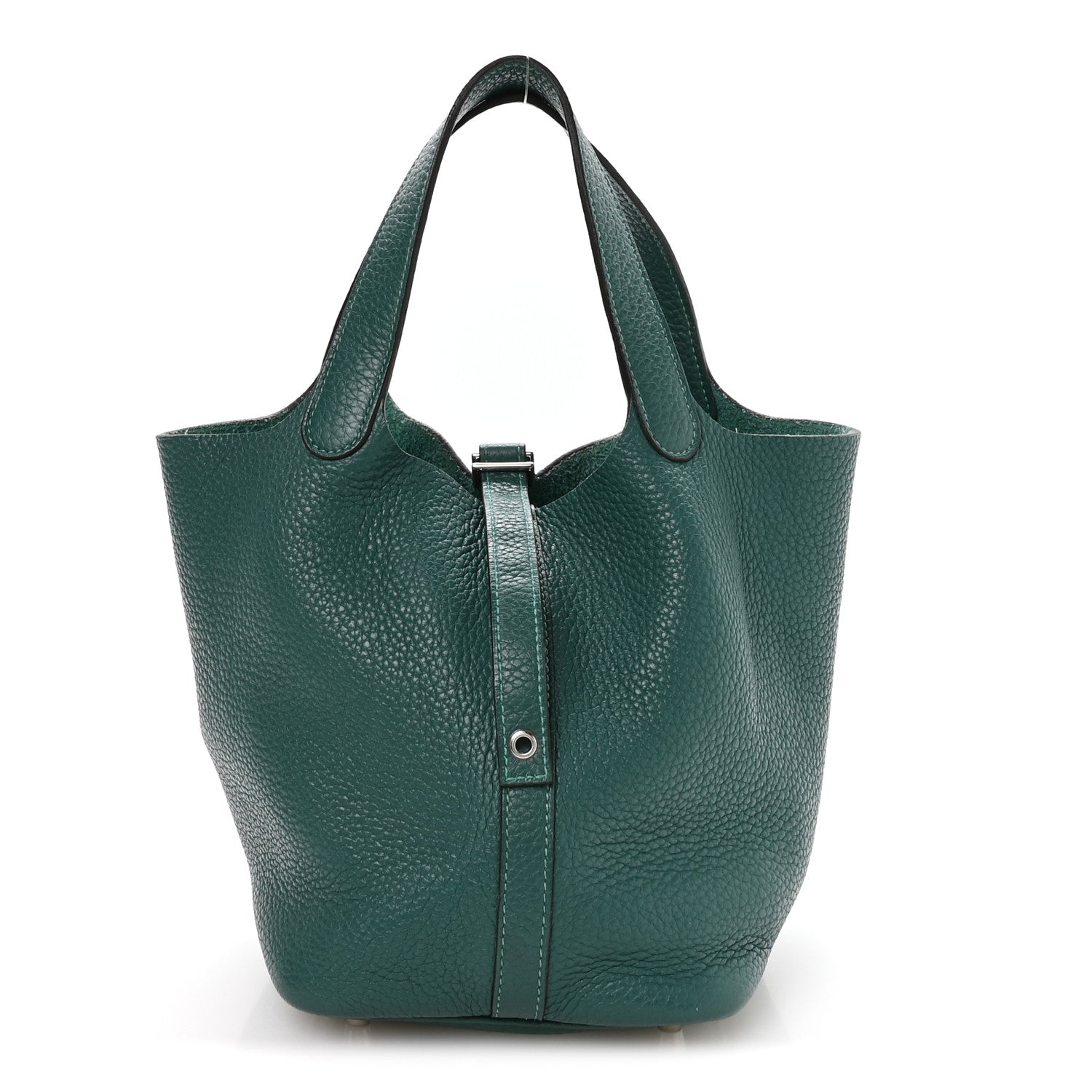 Hermes Taurillon Clemence Picotin Lock 18 PM Malachite 1865301
