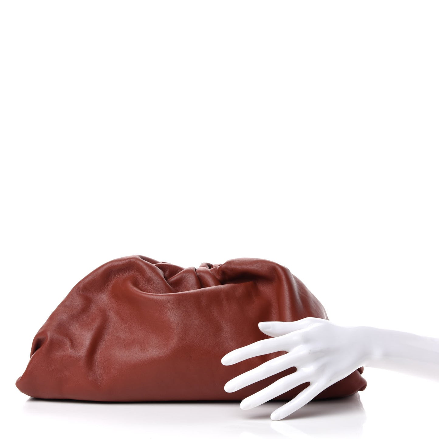 Smooth Butter Calf The Pouch Oversized Clutch Rust