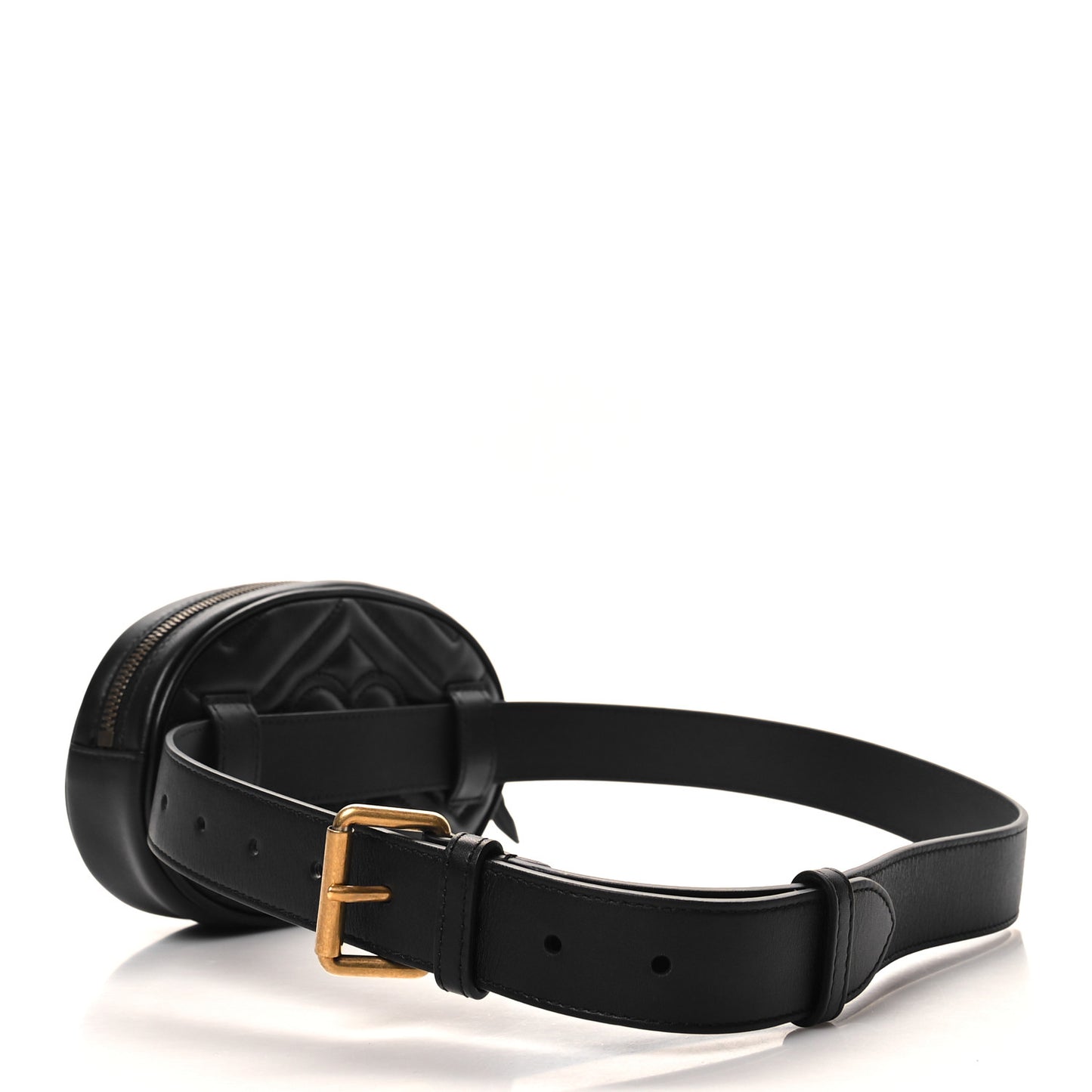 Calfskin Matelasse GG Marmont Belt Bag 85 34 Black