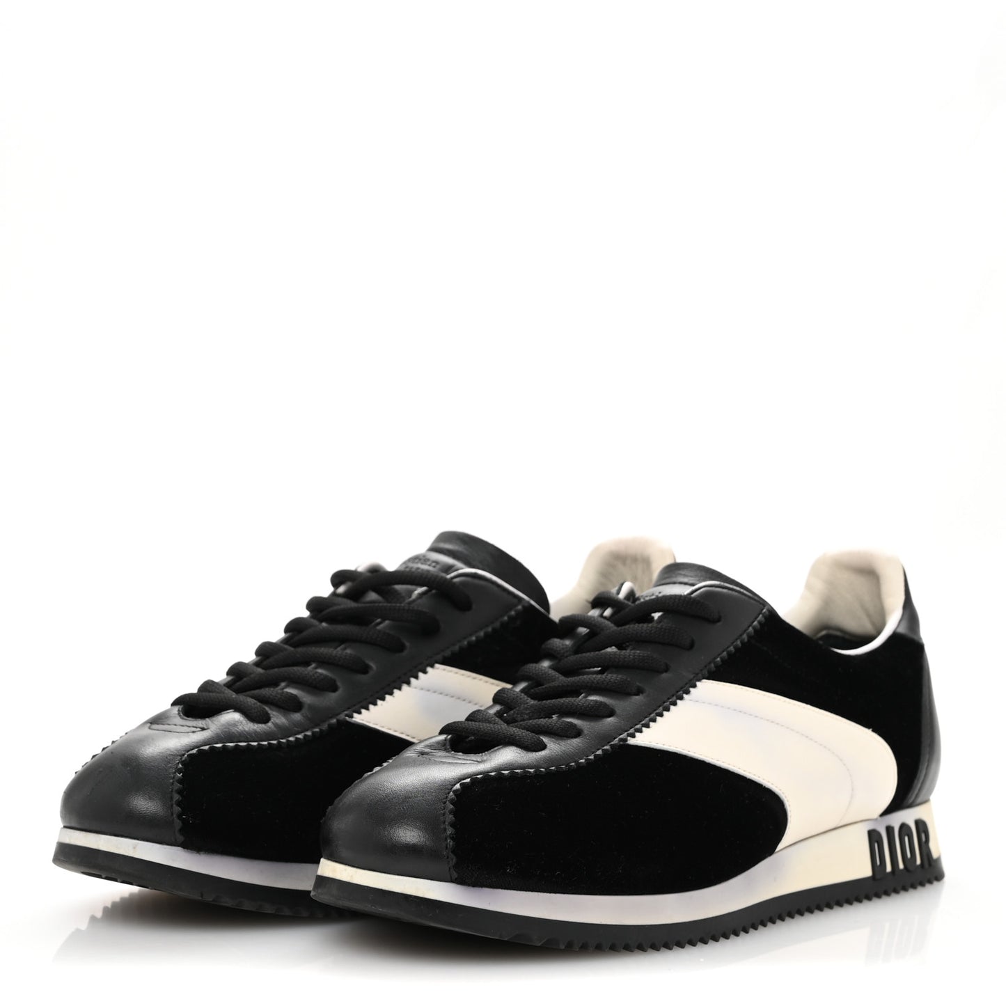 Velvet Mix Diorun Sneakers 37.5 Black Off White