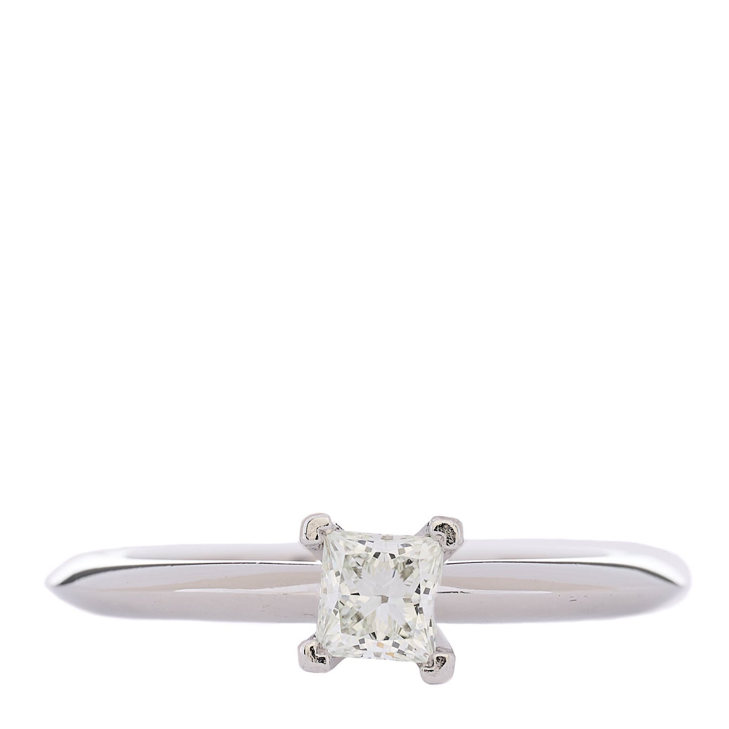 Platinum Diamond .29ct Princess Cut Engagement Ring 51 5.75