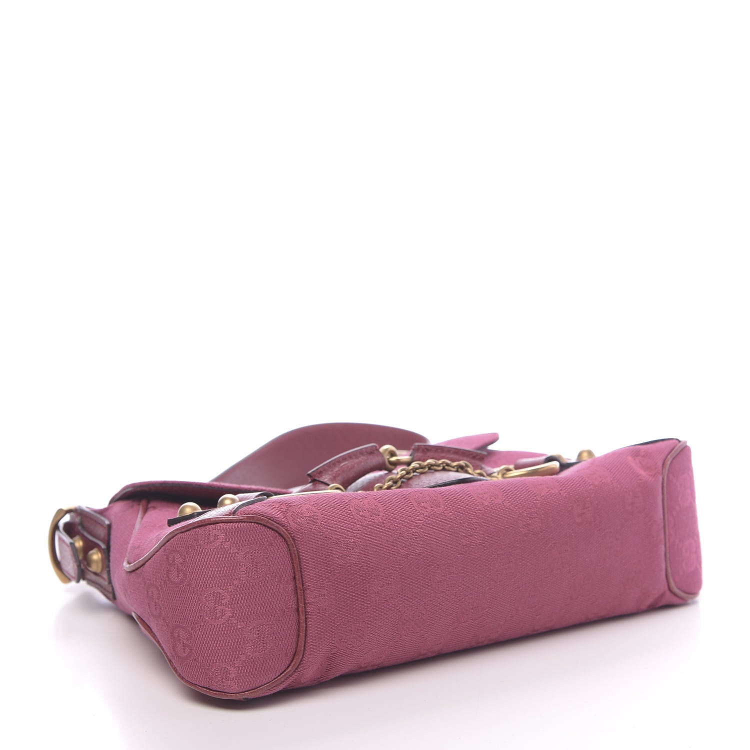 Gucci Monogram Horsebit Chain Flap Bag Fuchsia 4 of 11