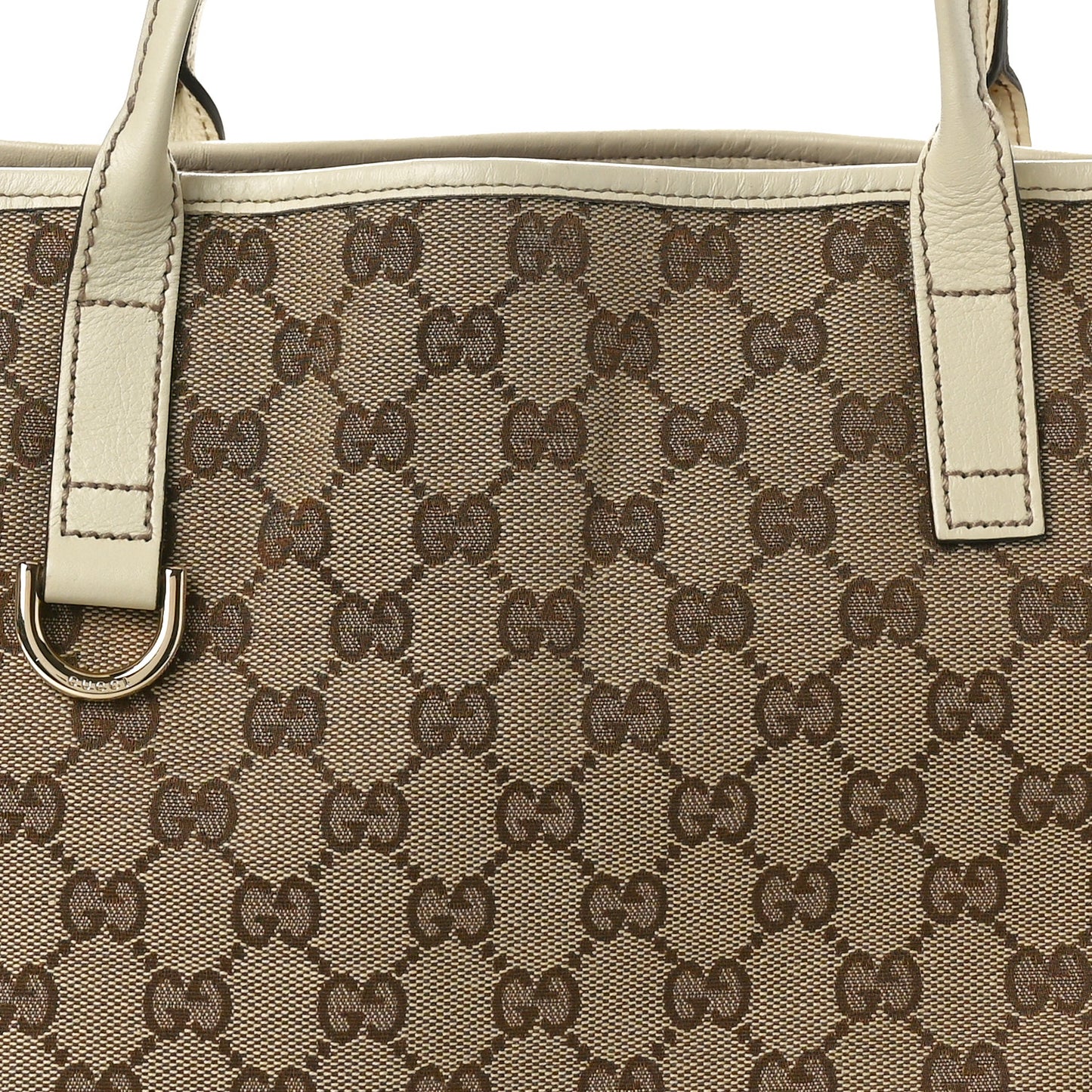 Monogram Medium New Britt Tote Off White