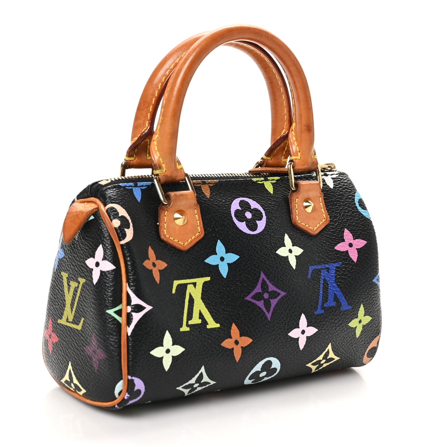 Louis Vuitton Monogram Multicolor Mini Sac HL Speedy Black 3 of 10