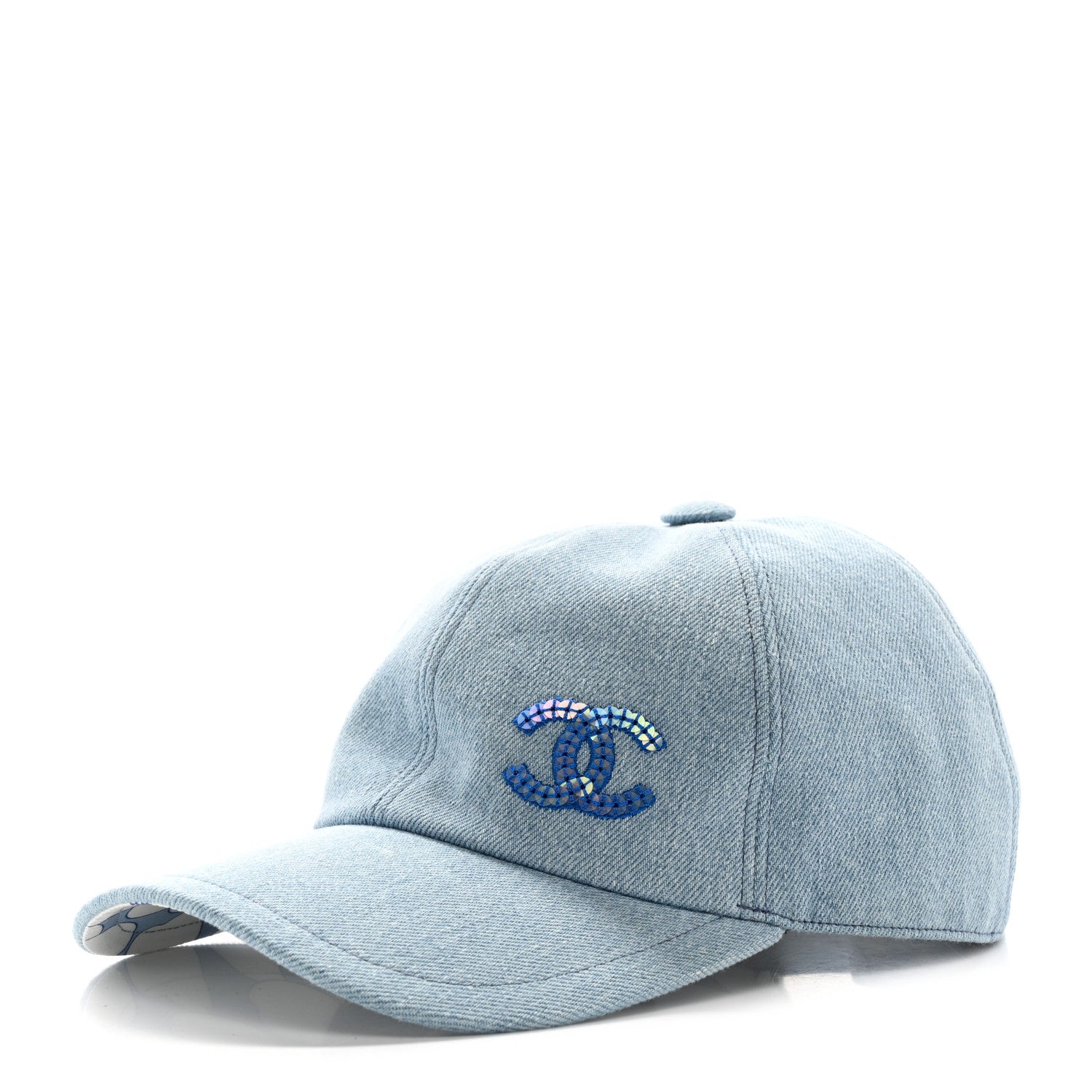 CHANEL Blue Denim Hat Chanel Denim CC Baseball Cap w/ Tags - Blue Hats  main image 3