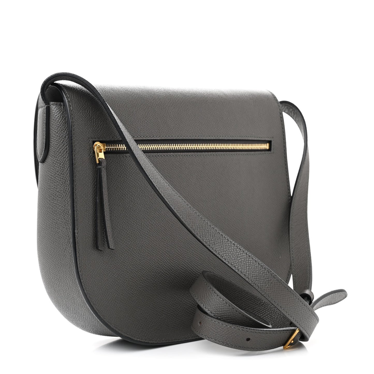 Grained Calfskin Medium Trotteur Grey