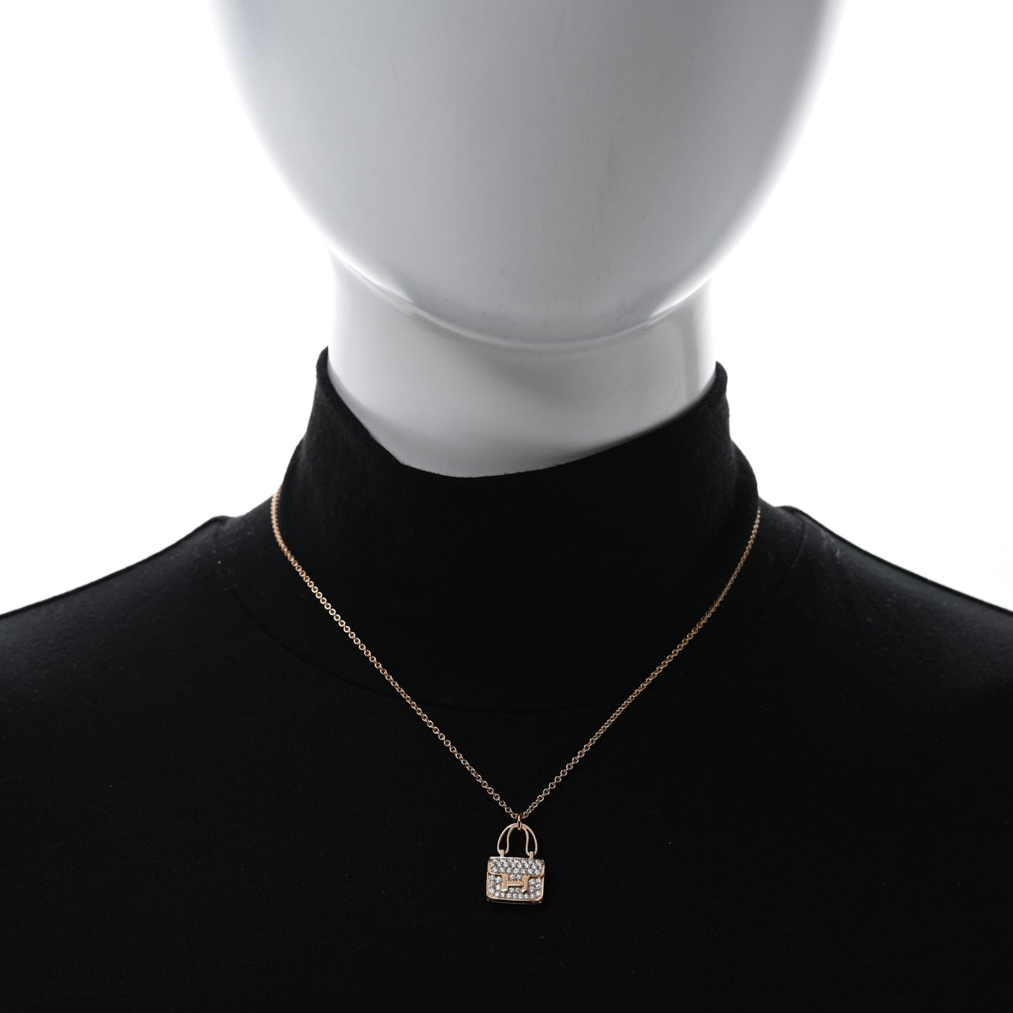 18K Rose Gold Diamond Constance Amulettes Pendant Necklace