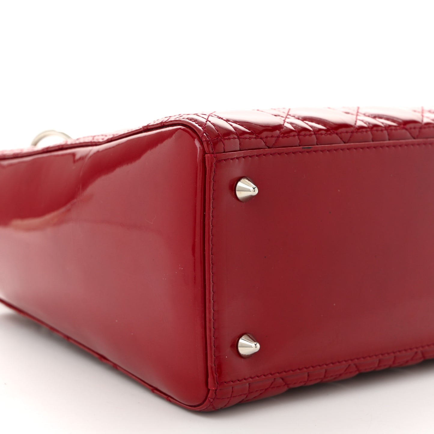 Patent Cannage Medium Lady Dior Red