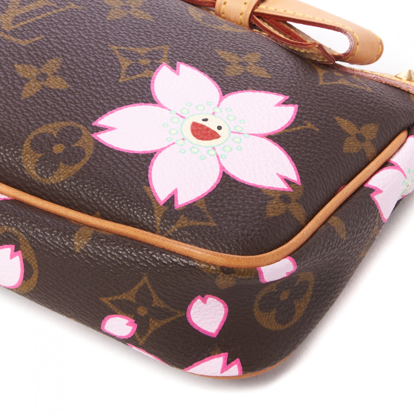 Monogram Cherry Blossom Pochette Accessories Brown