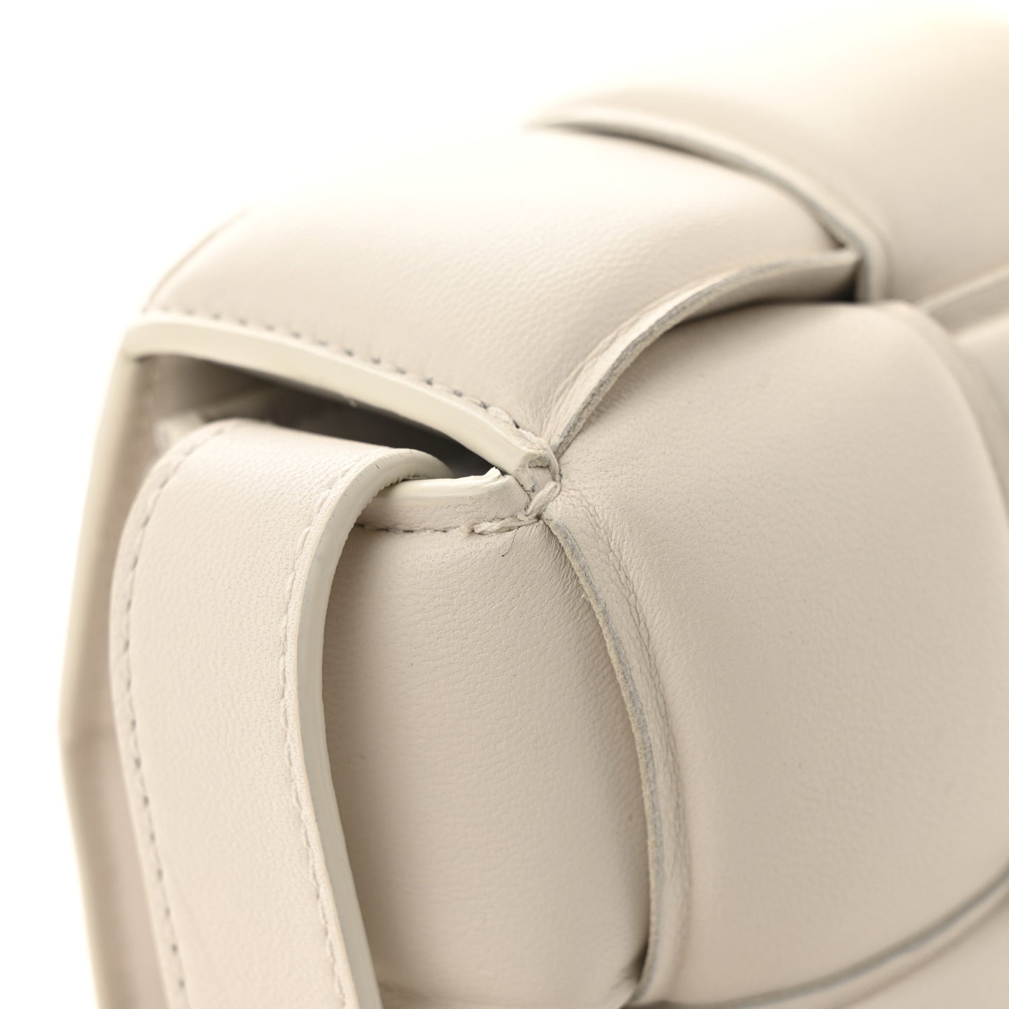 Nappa Maxi Intreccio Padded Cassette Crossbody Bag Chalk