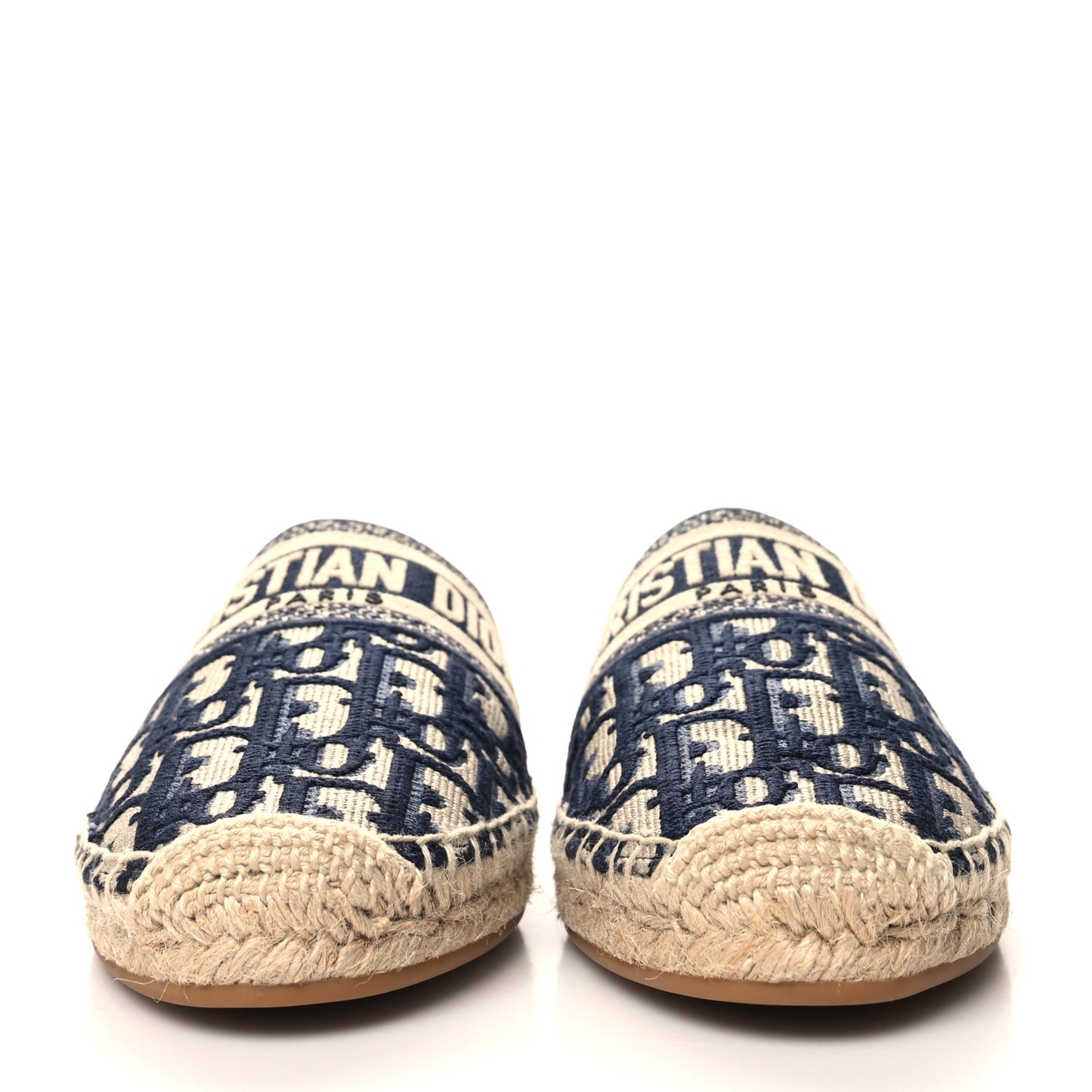 Oblique Embroidered Granville Espadrille 15mm Slippers 41 Deep Blue