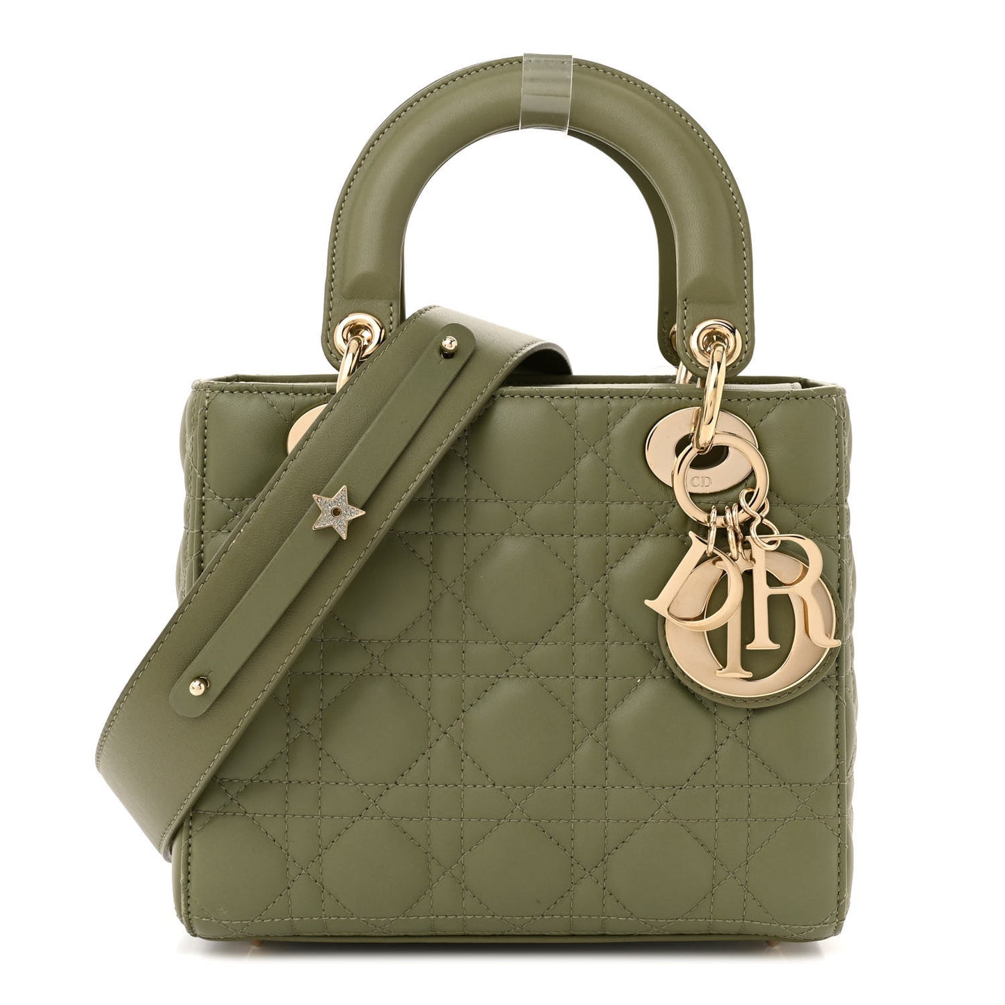 Lambskin Cannage Small My ABCDior Lady Dior Green