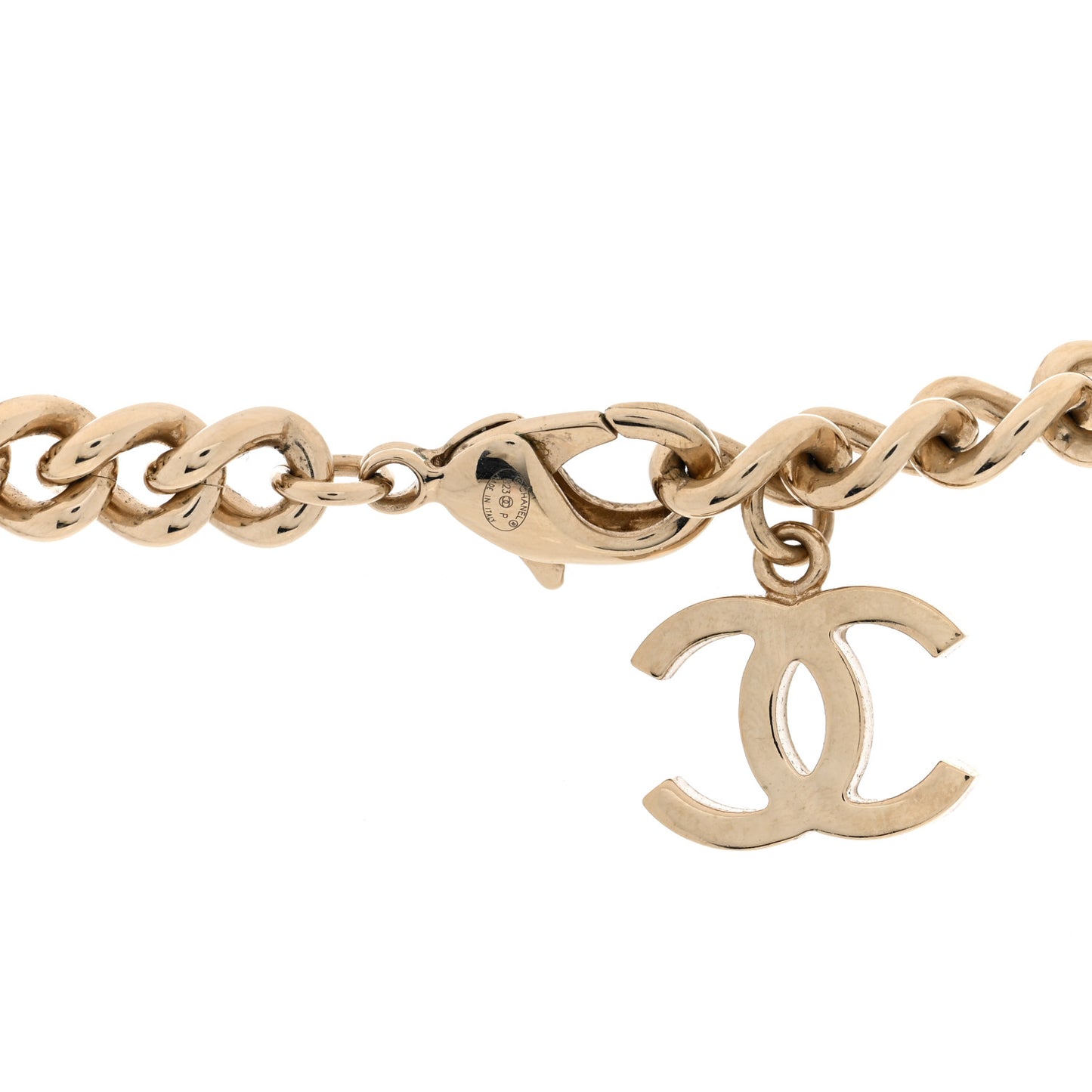 Metal Crystal CC Choker Gold