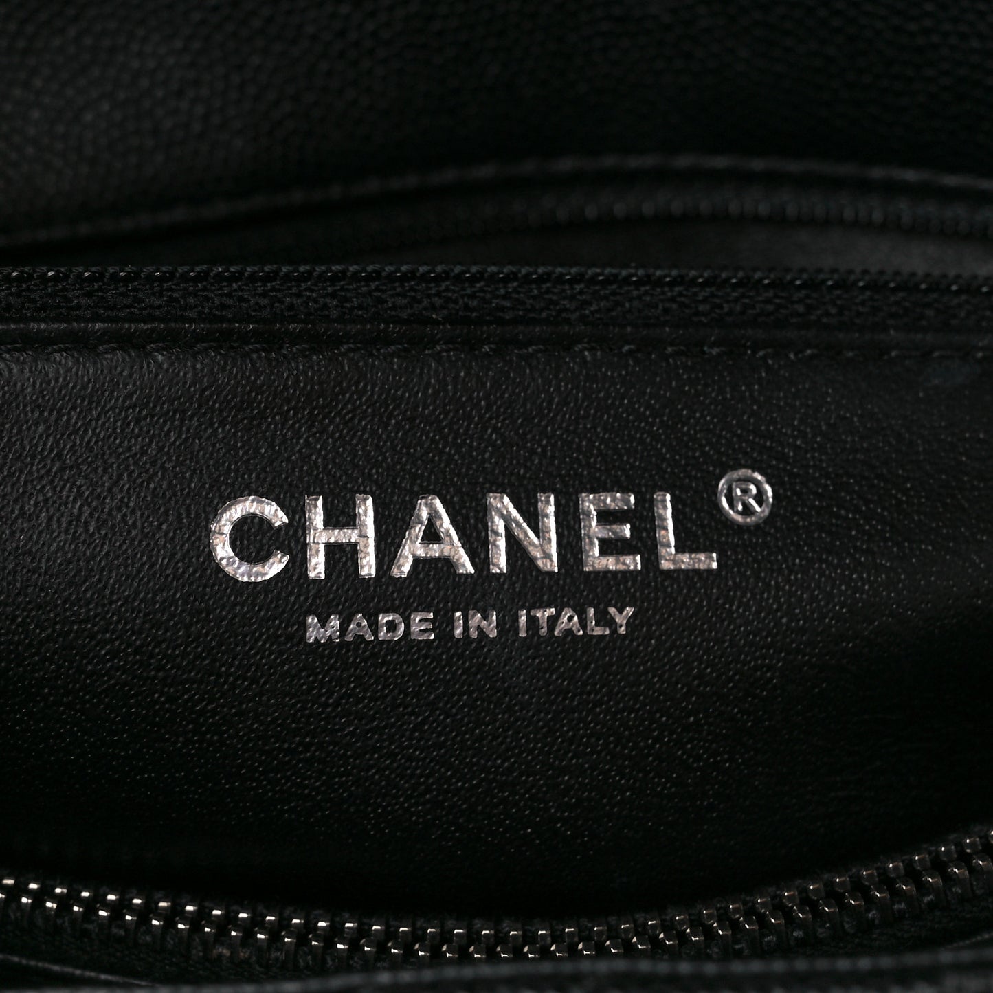 Caviar Lizard Quilted Small Coco Handle Flap Black