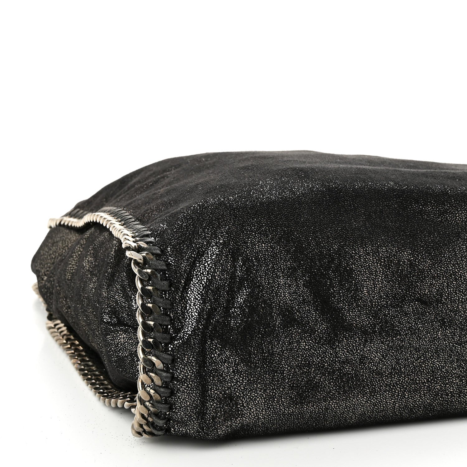 Stella McCartney Chamois Shiny Dotted Falabella Fold Over Tote Ruthenium 8 of 9