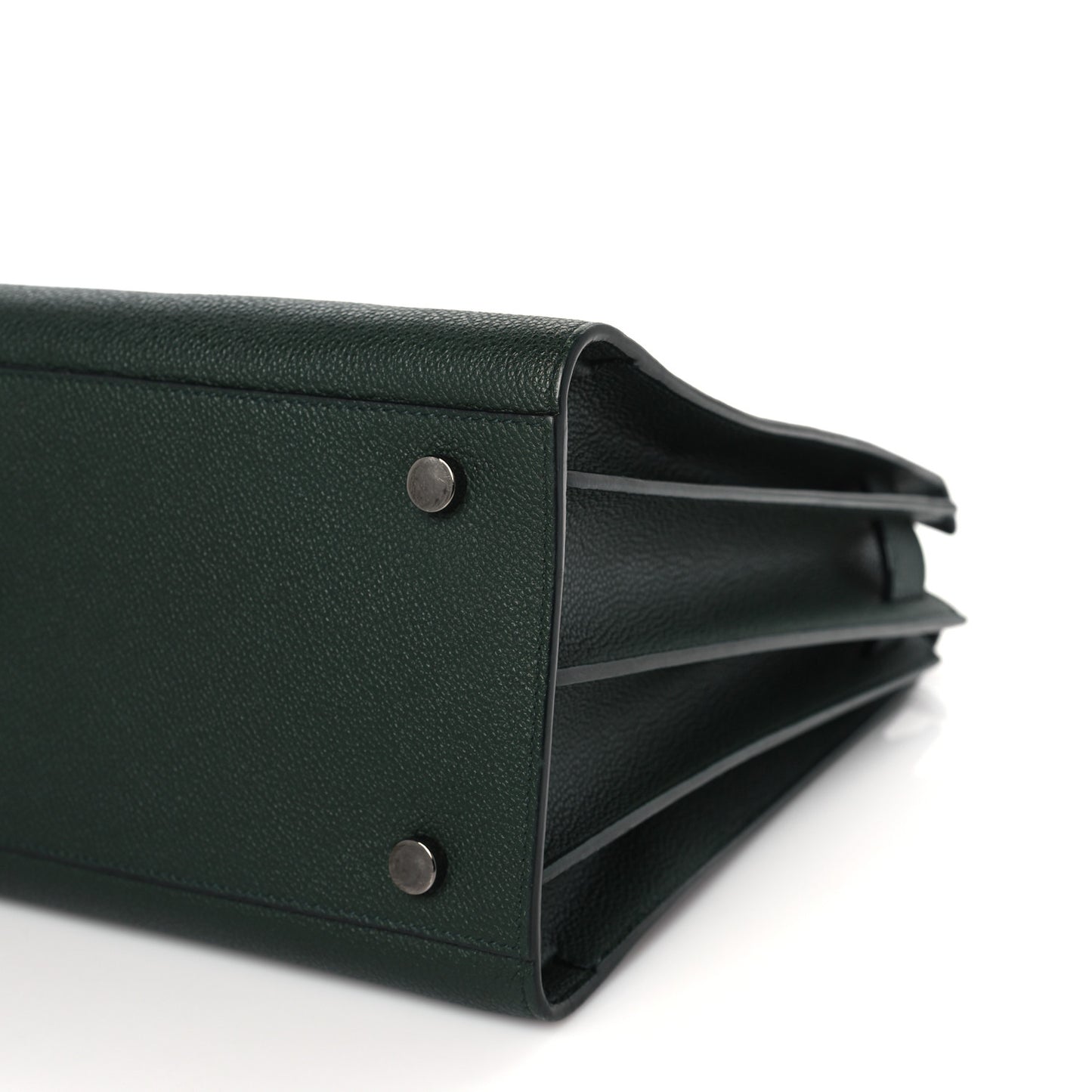 Grained Calfskin Small Sac De Jour Green