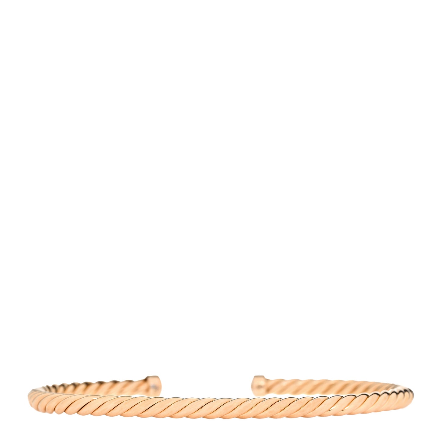 18K Rose Gold 4mm Cable Classics Cuff Bracelet