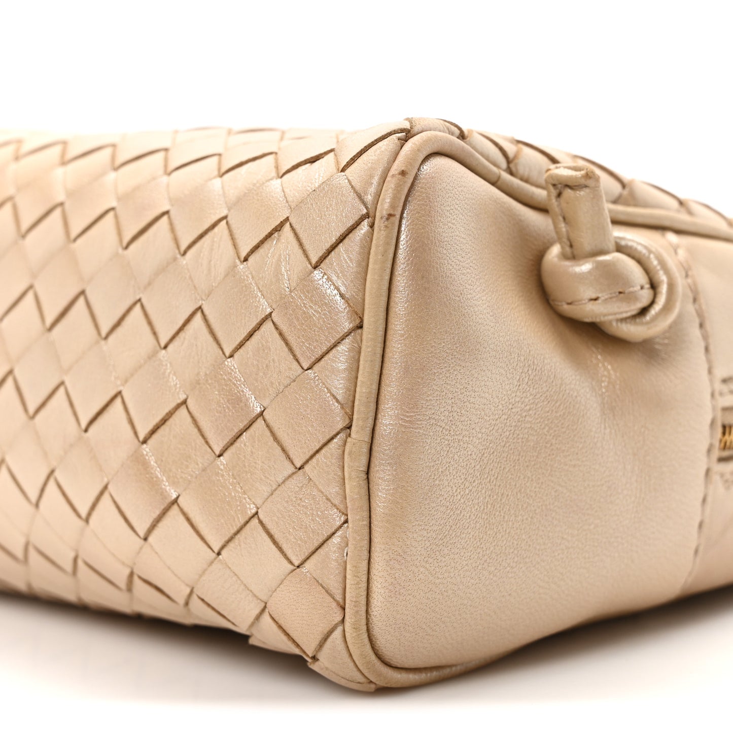 Metallic Nappa Intrecciato Mini Crossbody Rose Gold