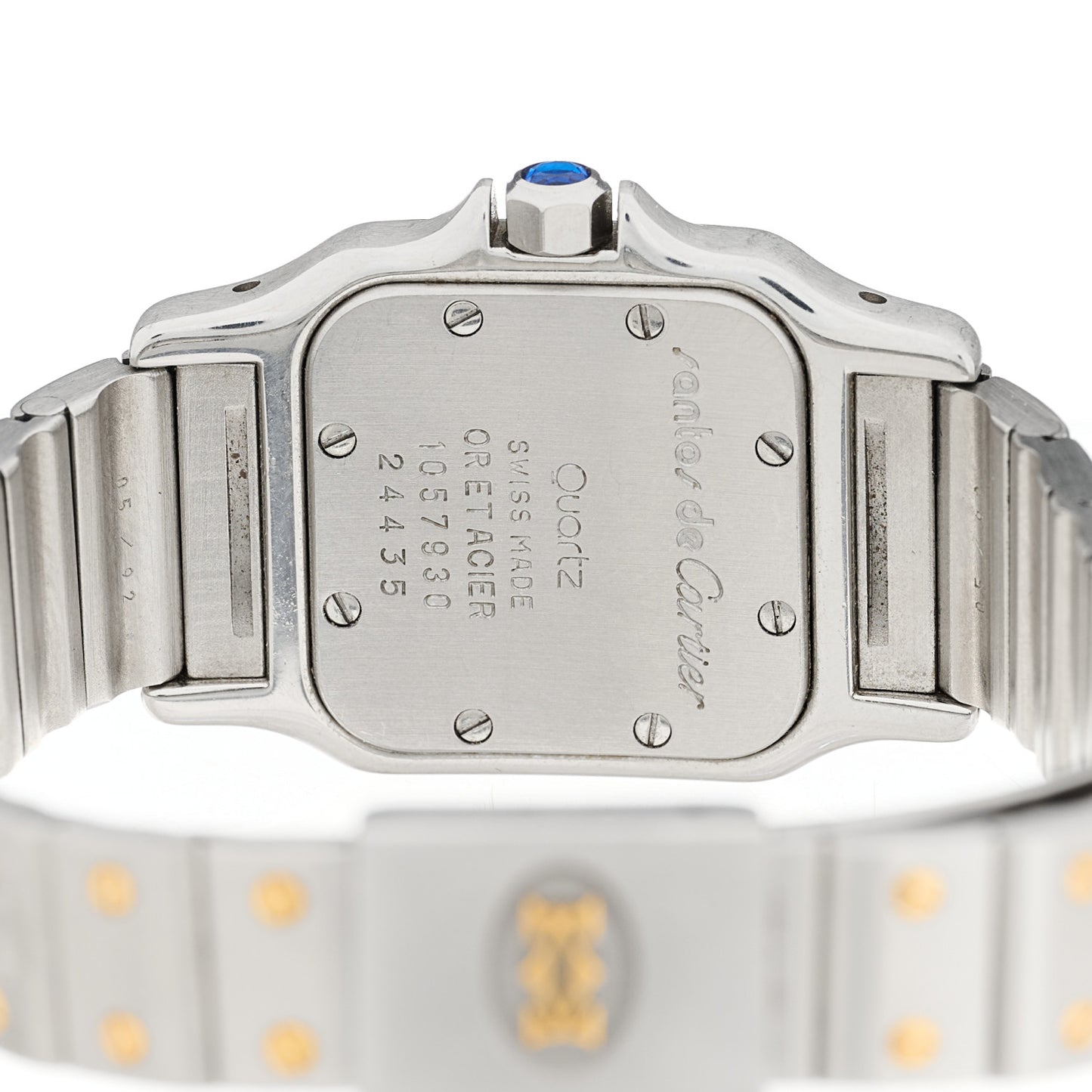 Stainless Steel 18K Yellow Gold 24mm Santos De Cartier Galbee Quartz Watch
