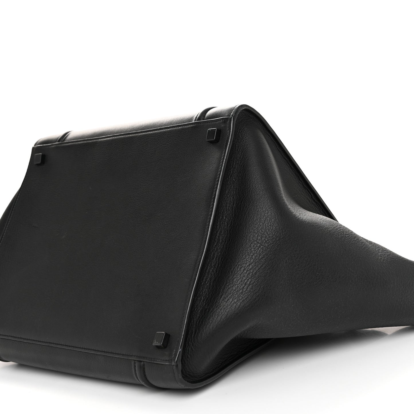 Grained Calfskin Medium Phantom Luggage Black