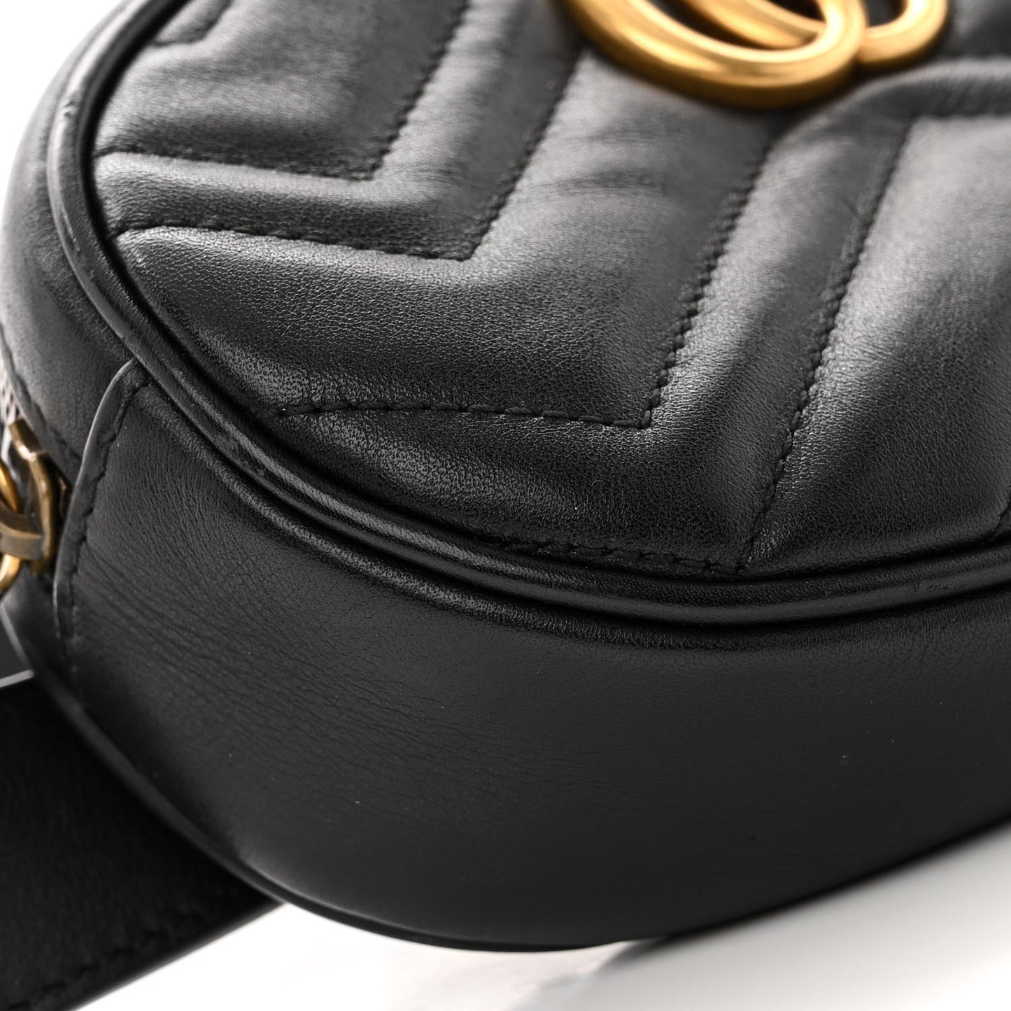 Calfskin Matelasse GG Marmont Belt Bag 65 26 Black