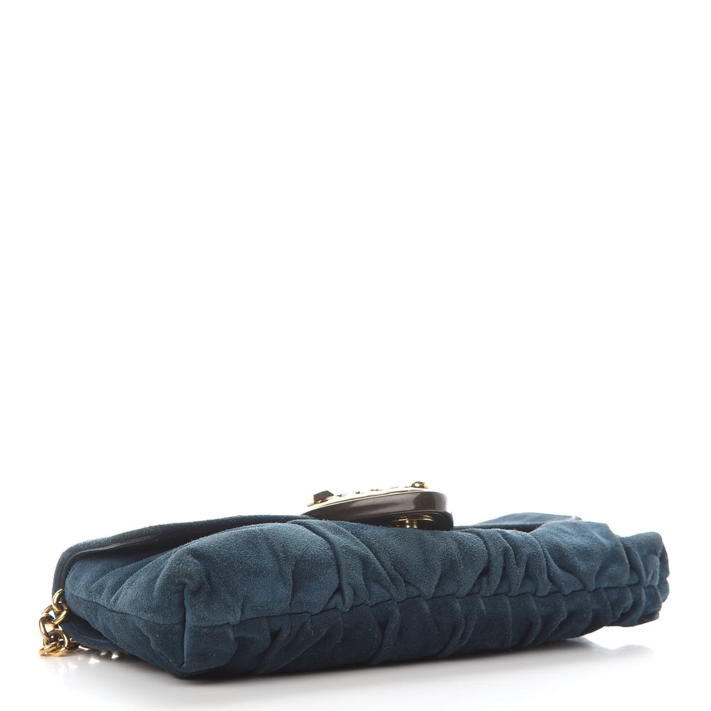 Suede Babouska Clutch Blue