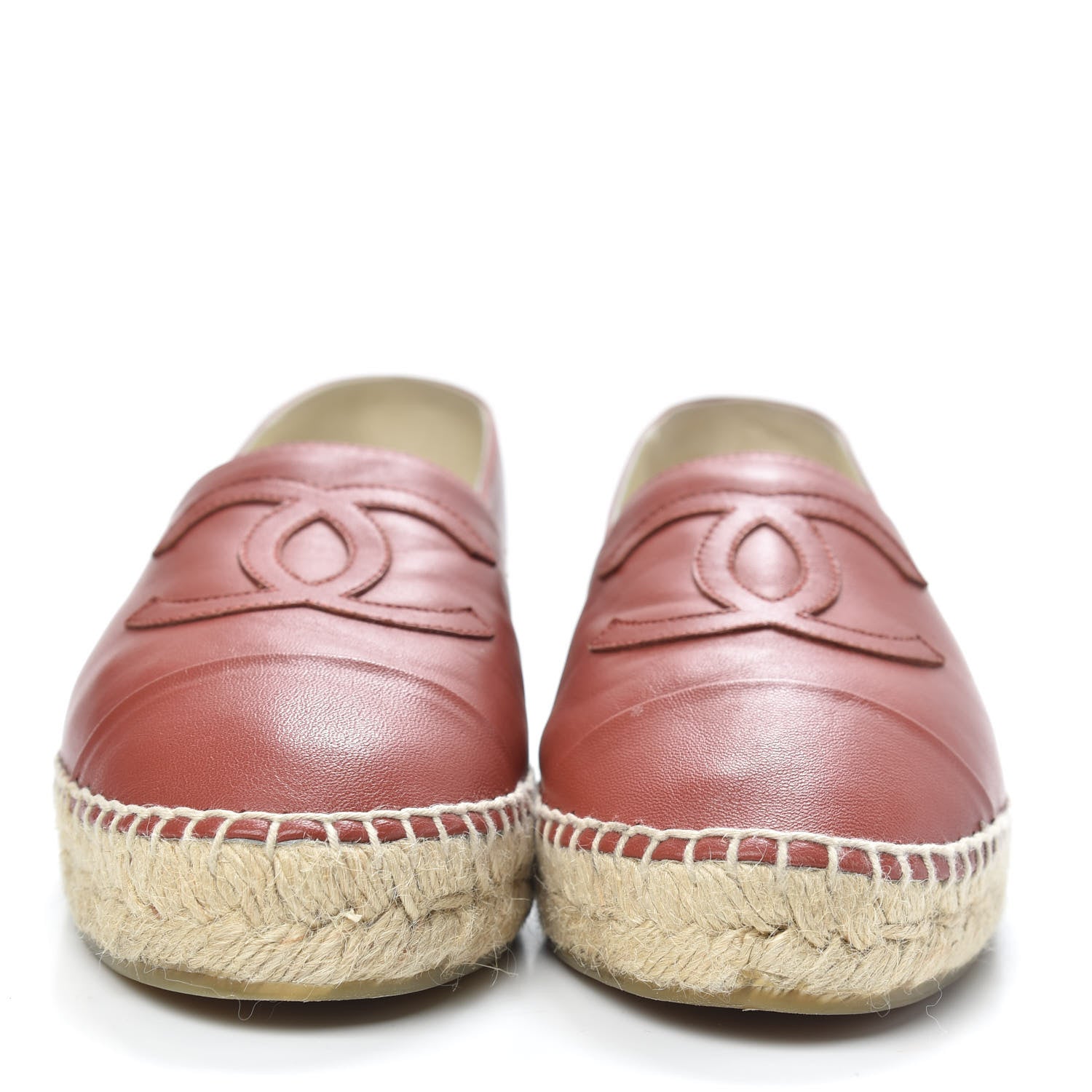 Chanel Lambskin CC Espadrilles 38 Brown 2 of 12