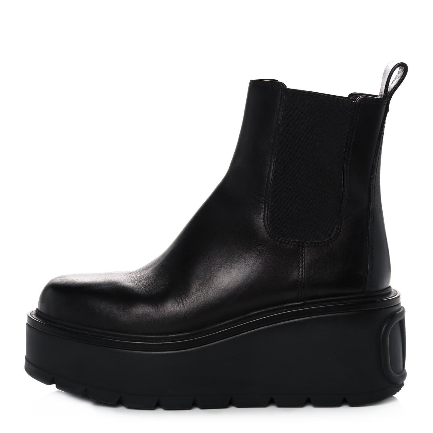 Calfskin VLOGO Uniqueform Chelsea 55/85mm Flatform Ankle Boots 41 Black