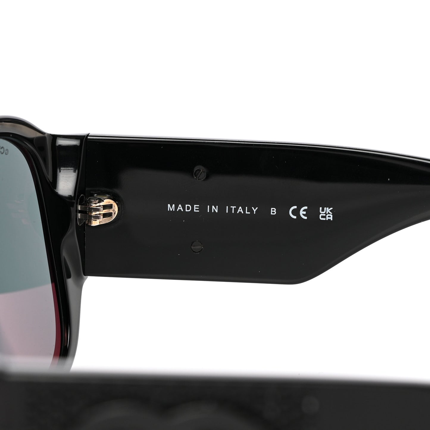 Acetate Crystal CC Shield Sunglasses 5466-B Black