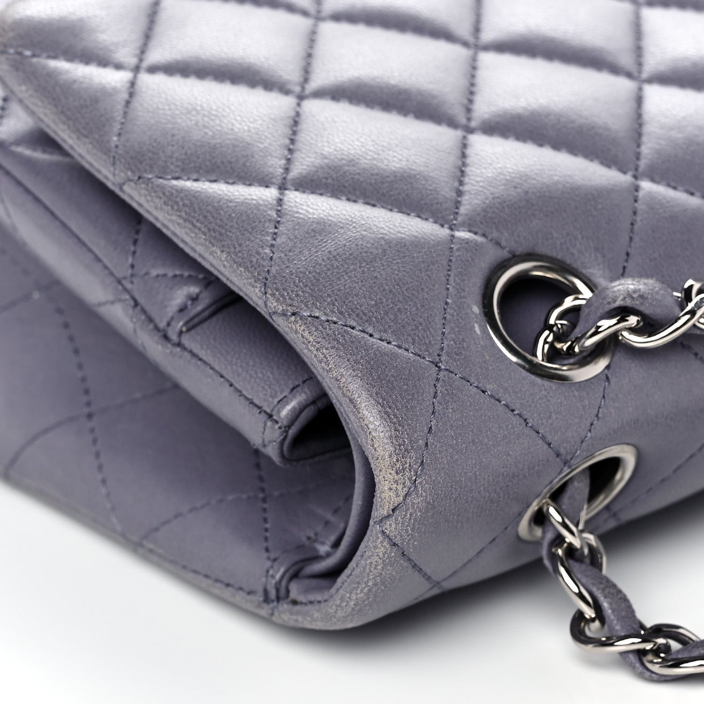 Lambskin Medium Double Flap Lavender