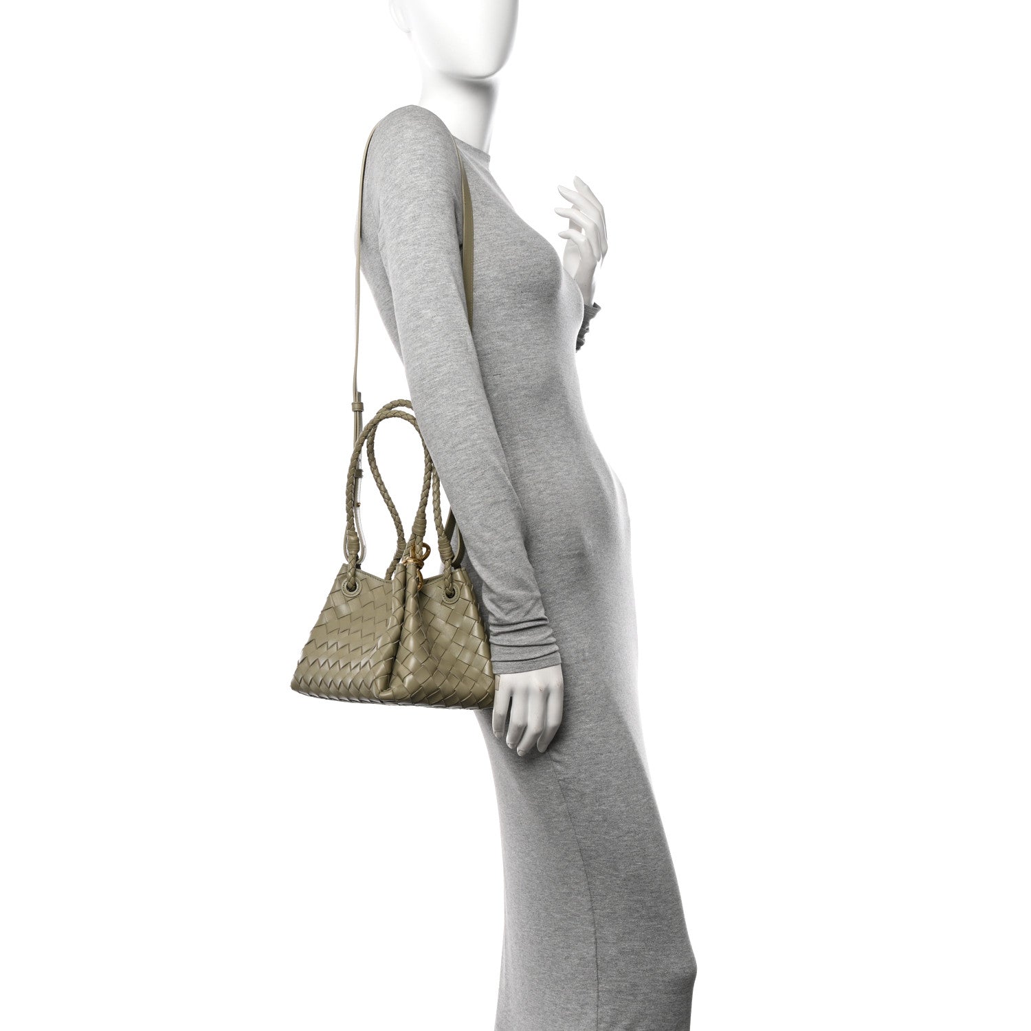 Bottega Veneta Nappa Intrecciato Small Parachute Shoulder Bag Travertine 2 of 9