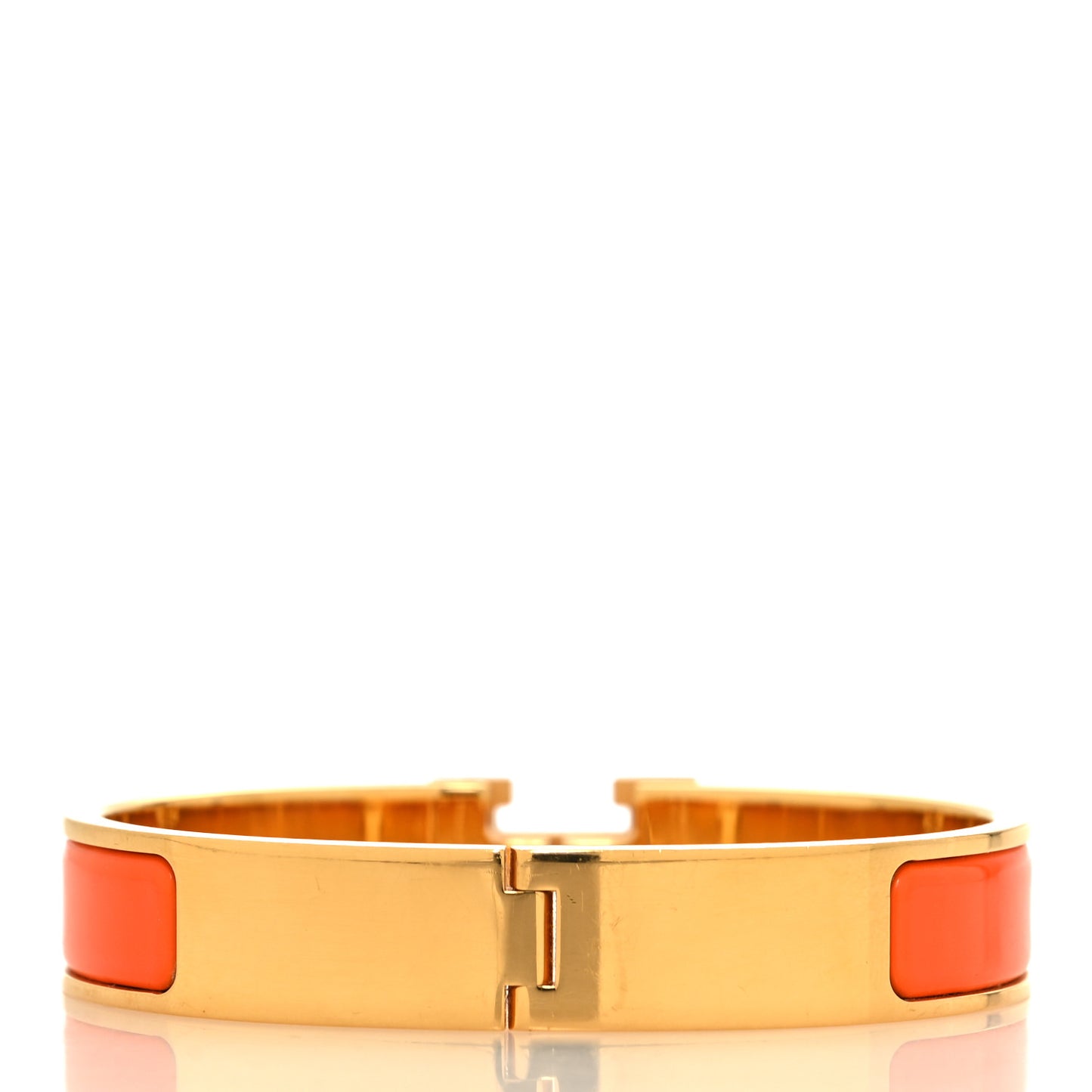 Enamel Narrow Clic Clac H Bracelet GM Orange