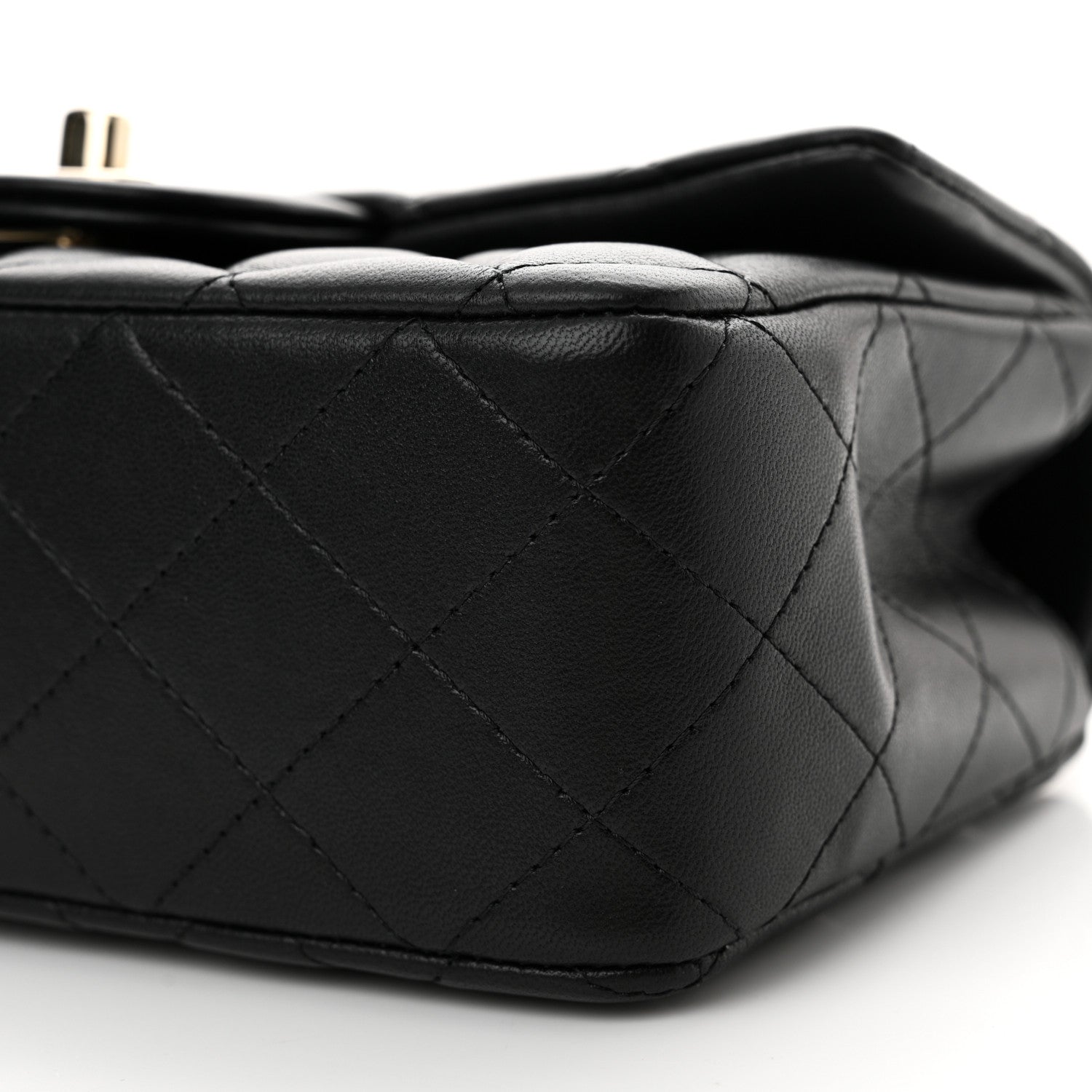 Chanel Lambskin Quilted Mini Top Handle Rectangular Flap Black 10 of 11