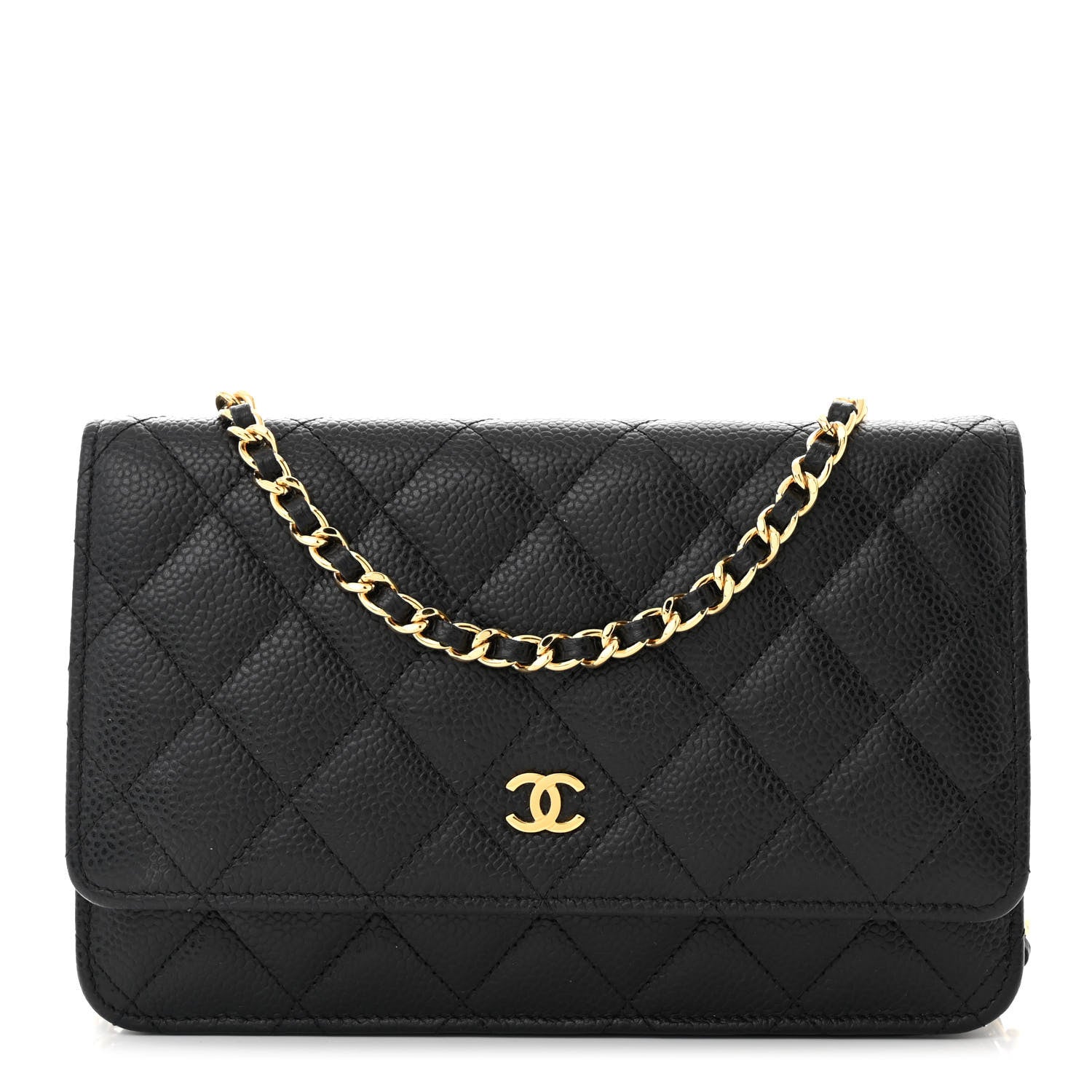 Chanel Caviar Quilted Wallet on Chain WOC Black 1 of 13