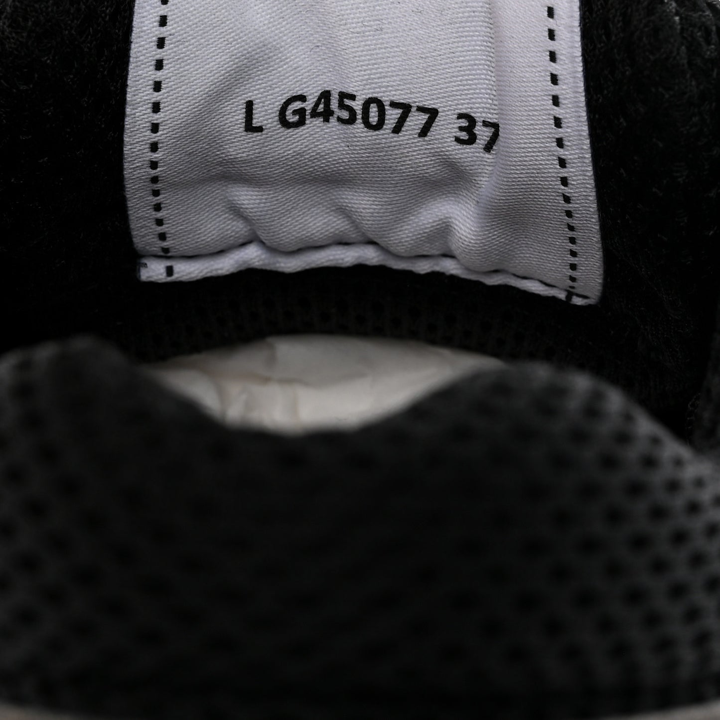 Fabric Laminated Calfskin Stretch CC Womens Sneakers 37 Black