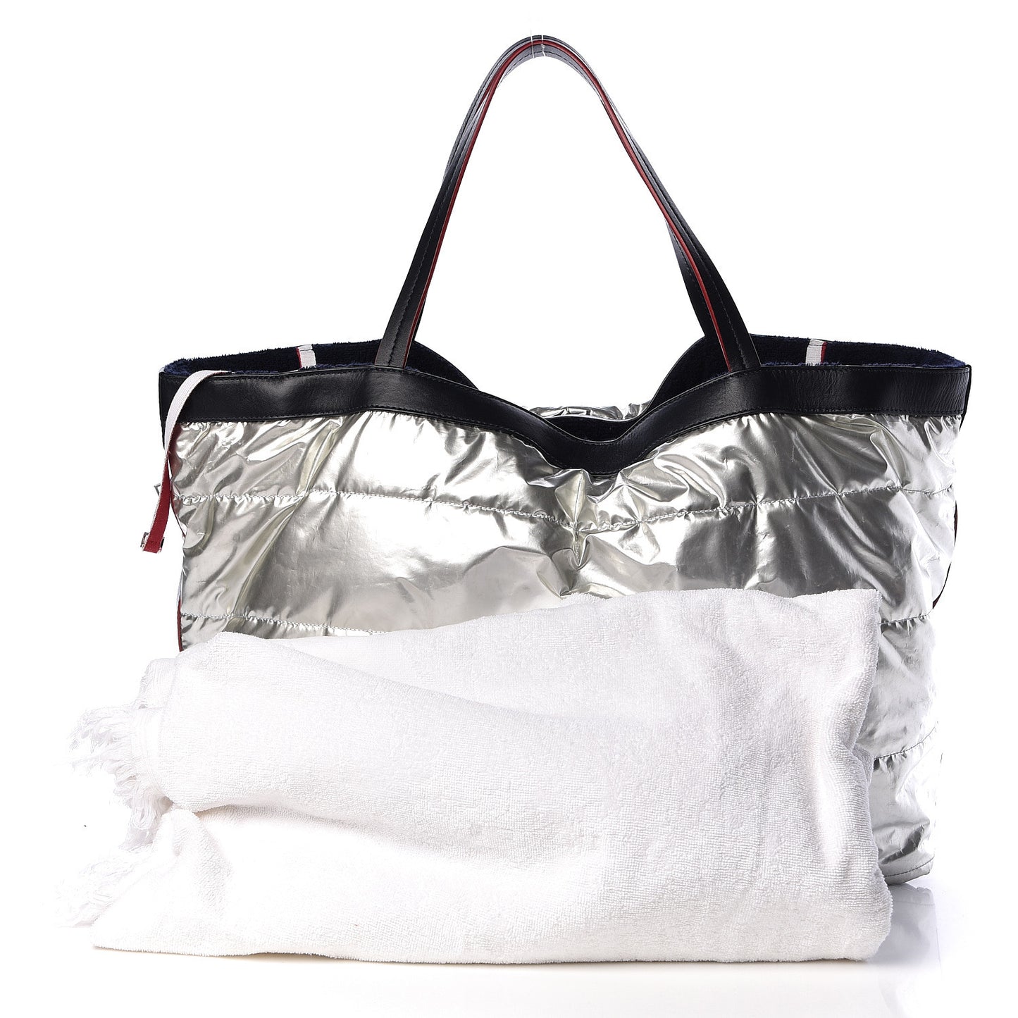 Reversible Chanel Airlines Tote Silver Navy